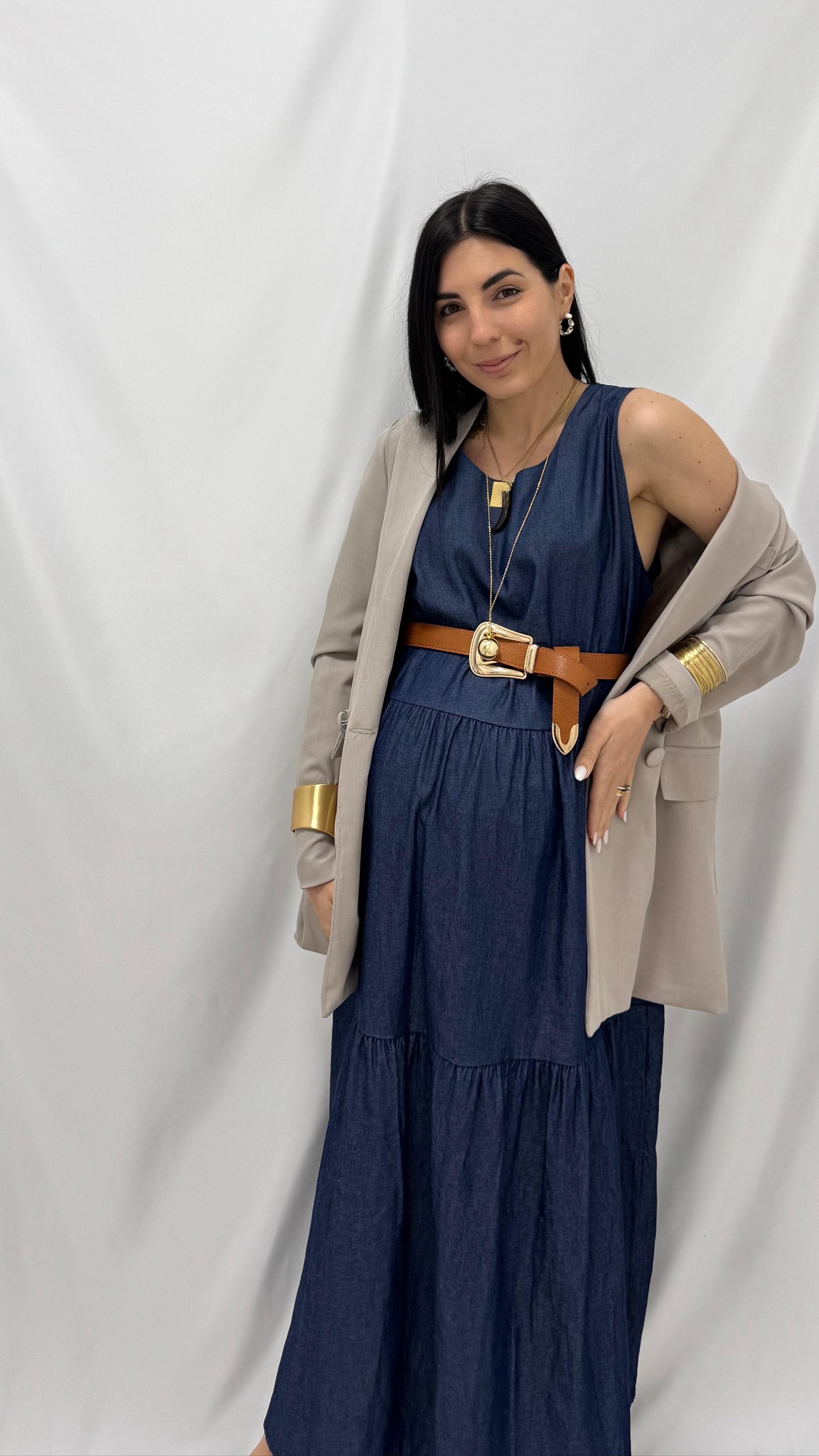 Abito Denim Smanicato