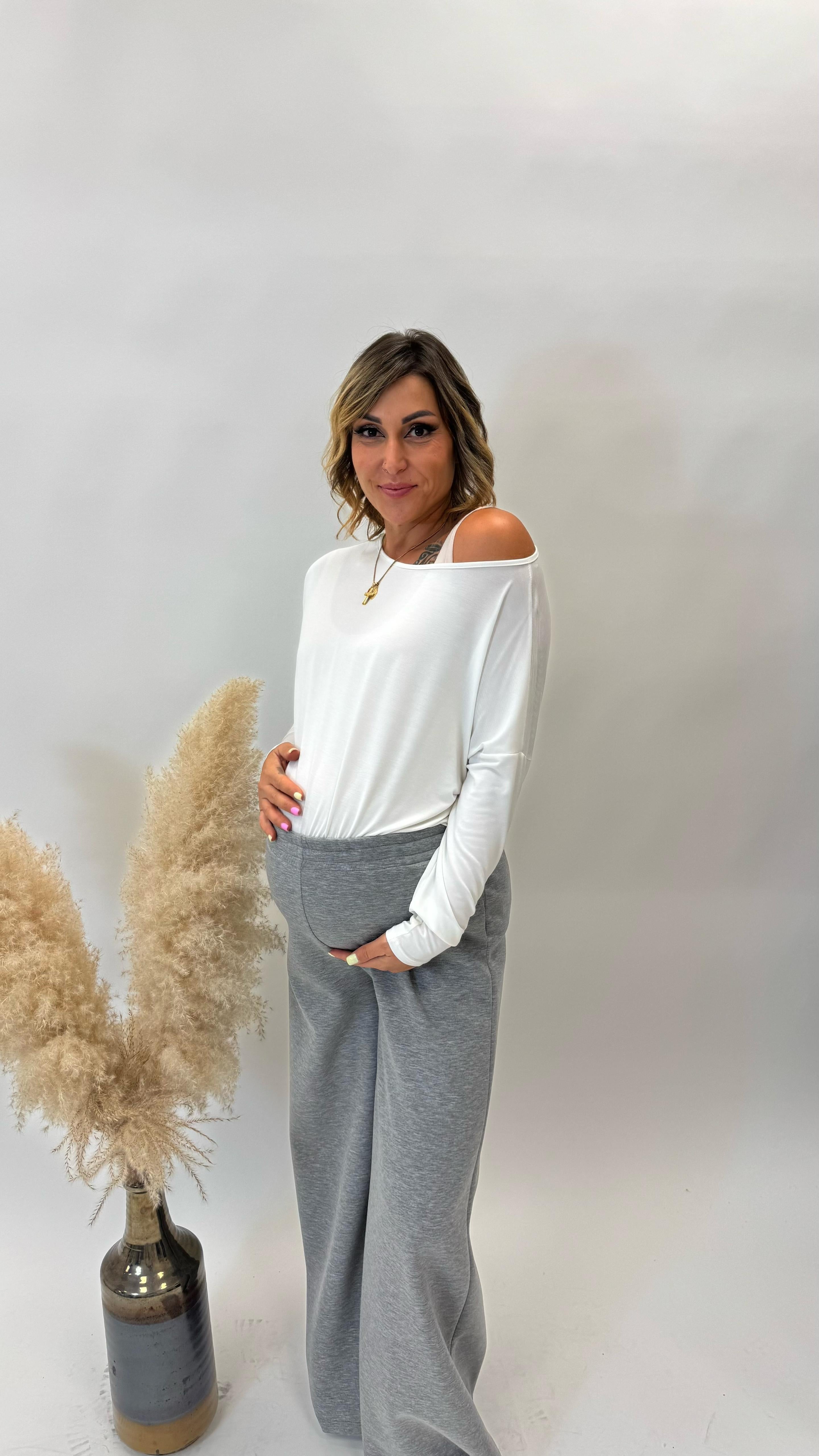 Panta Tuta Flare Grigio Perla
