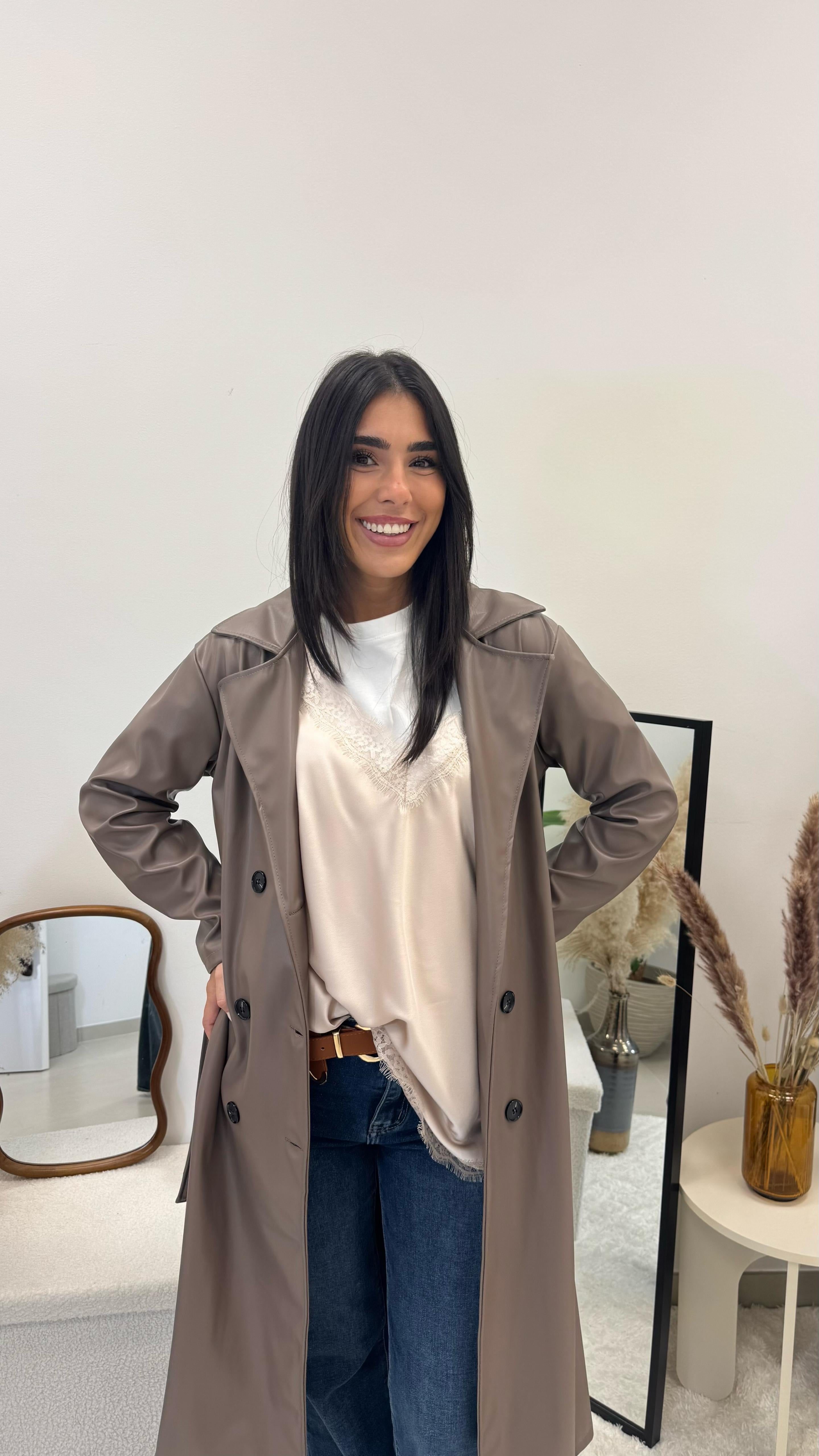 Trench Ecopelle Taupe