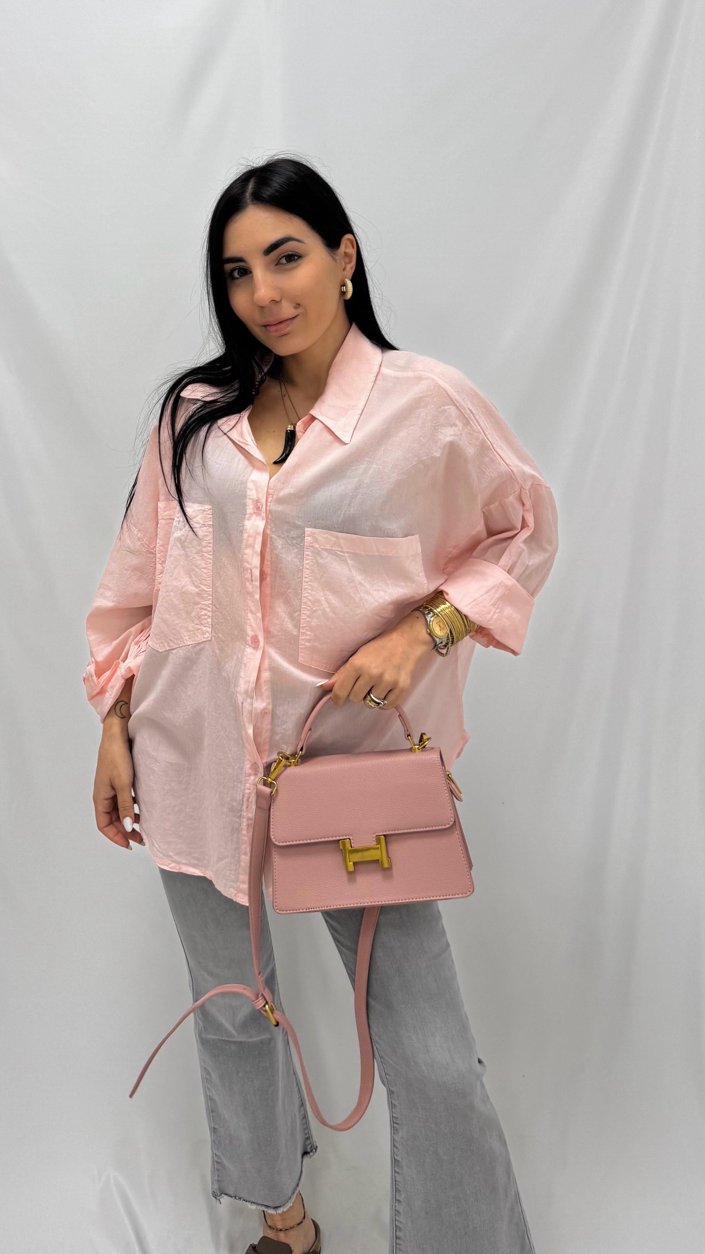 Camicia 100% cotone Rosa