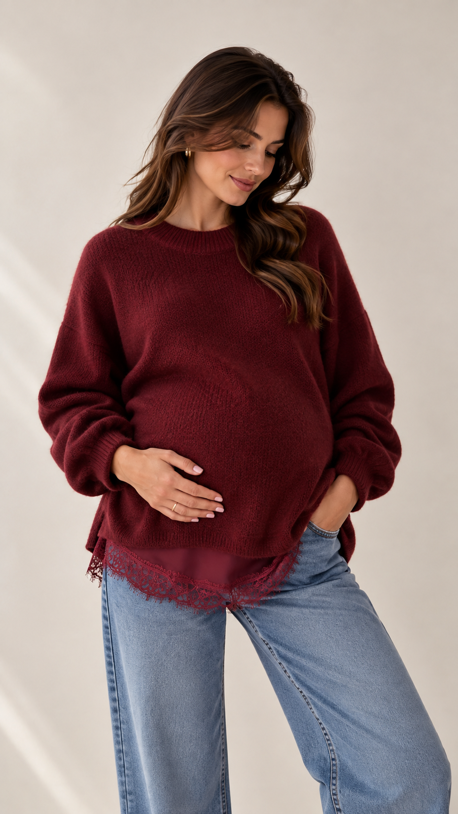 Pull Cozy Over Burgundy