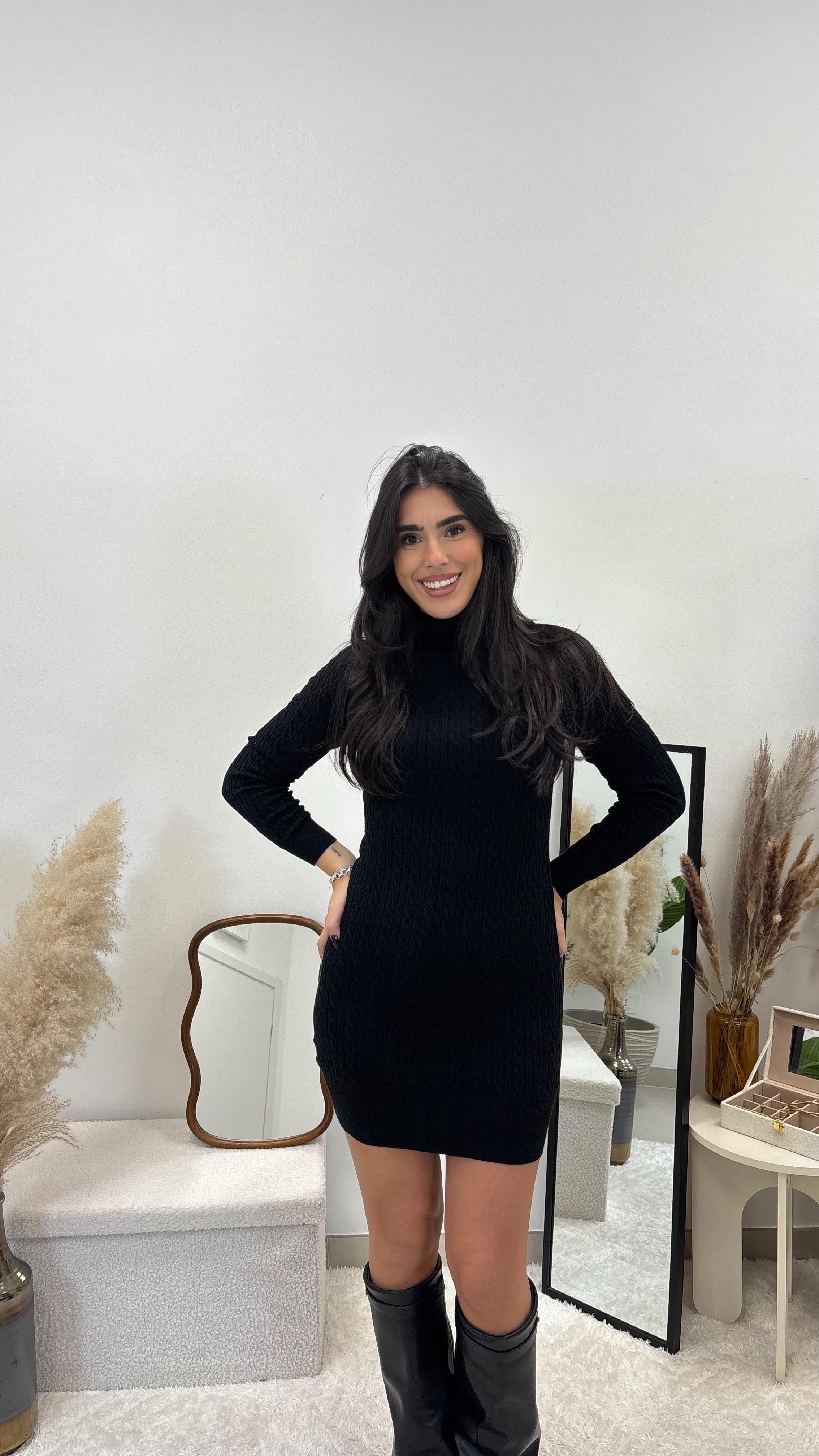 Abito Treccia Chic Nero
