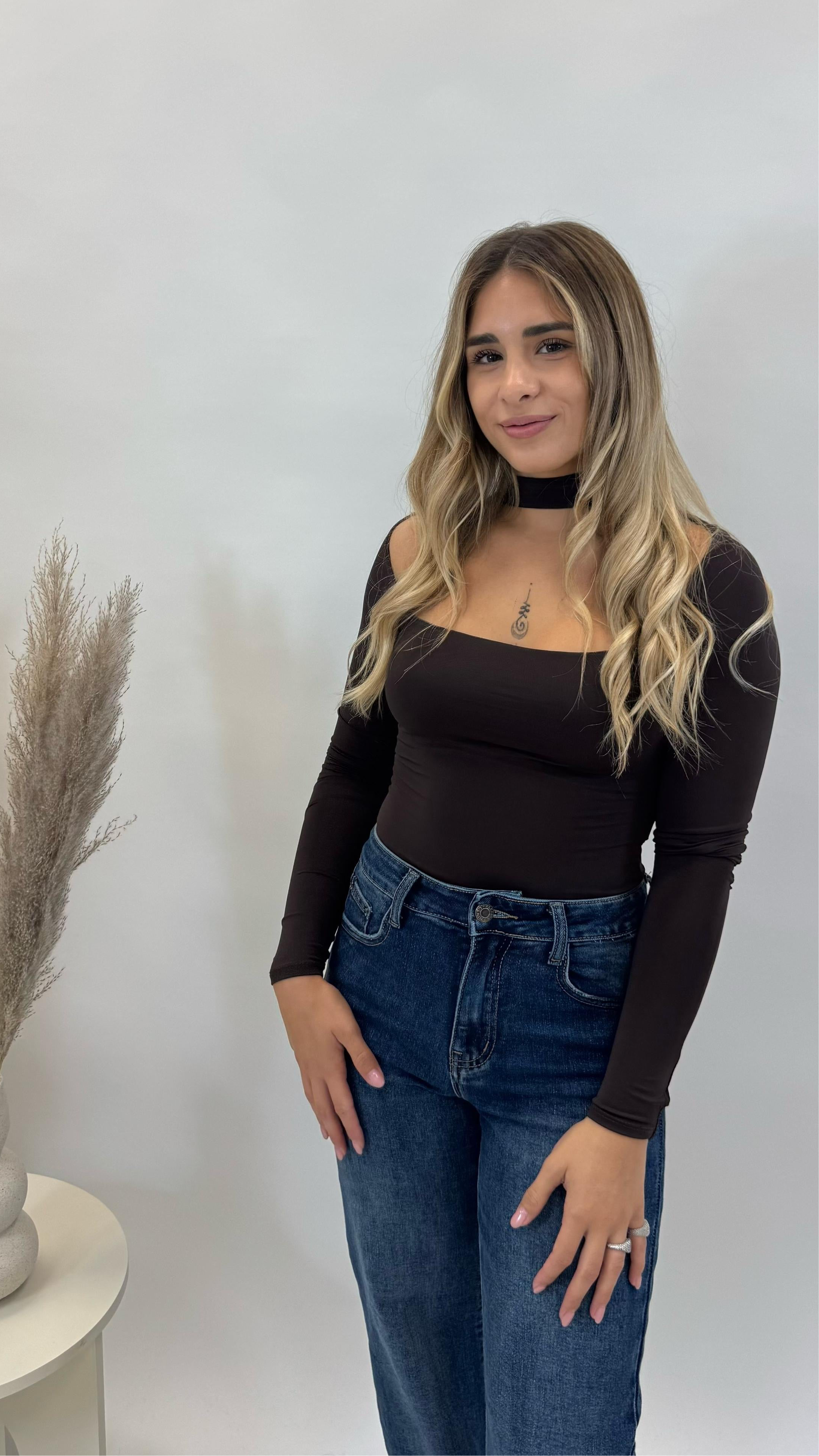 Body Scollo Chocker Cioccolato