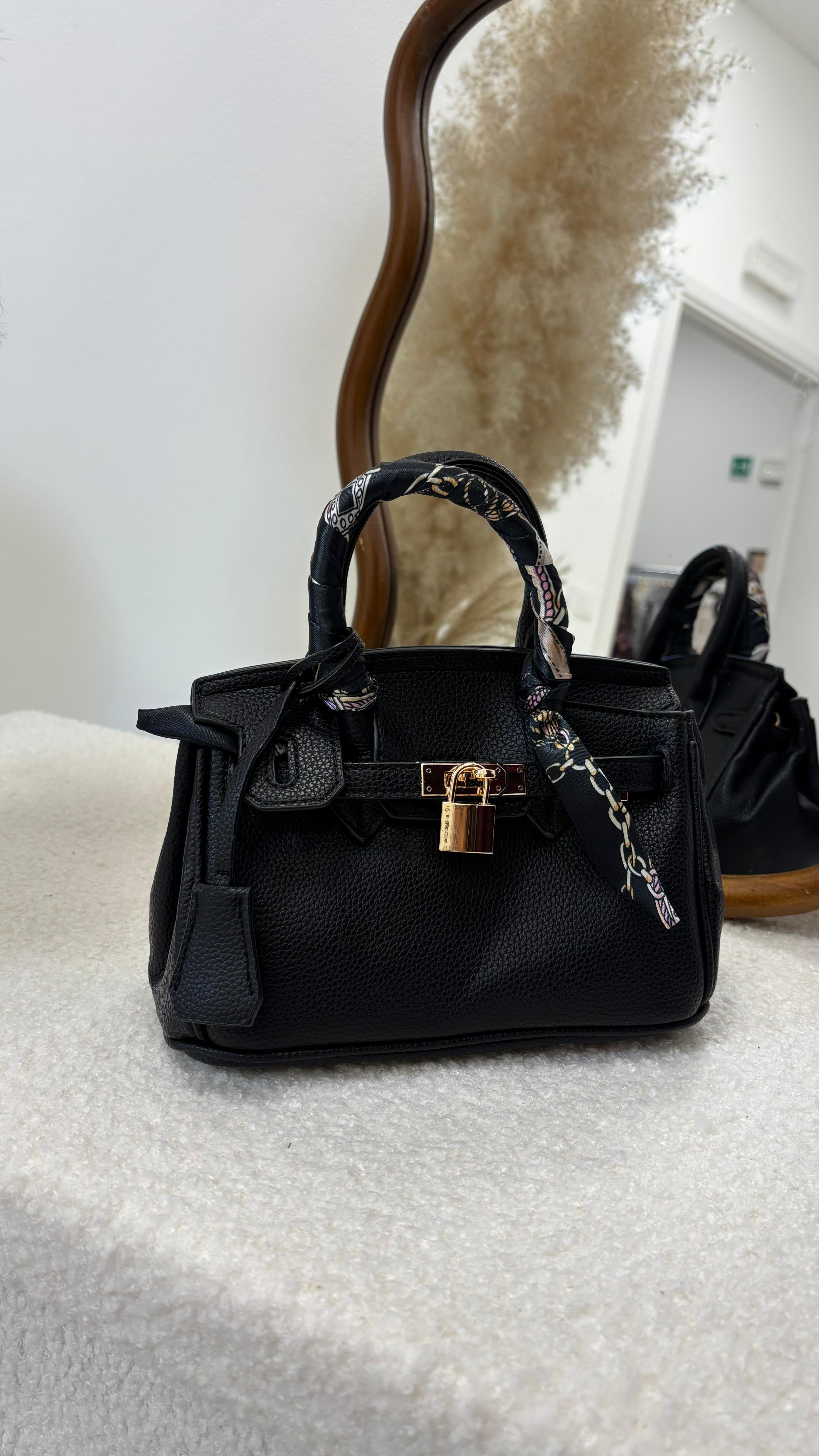 Mini Bag Kelly Foulard Nera