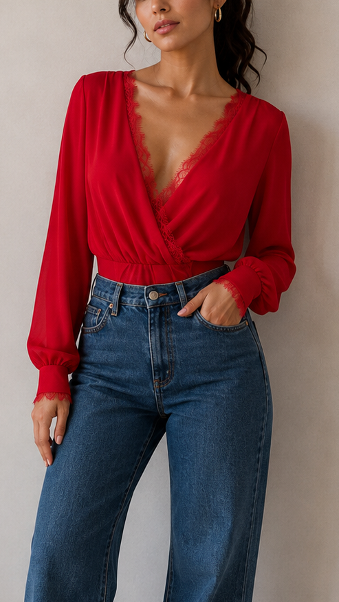 Body Romantic Lace Rosso