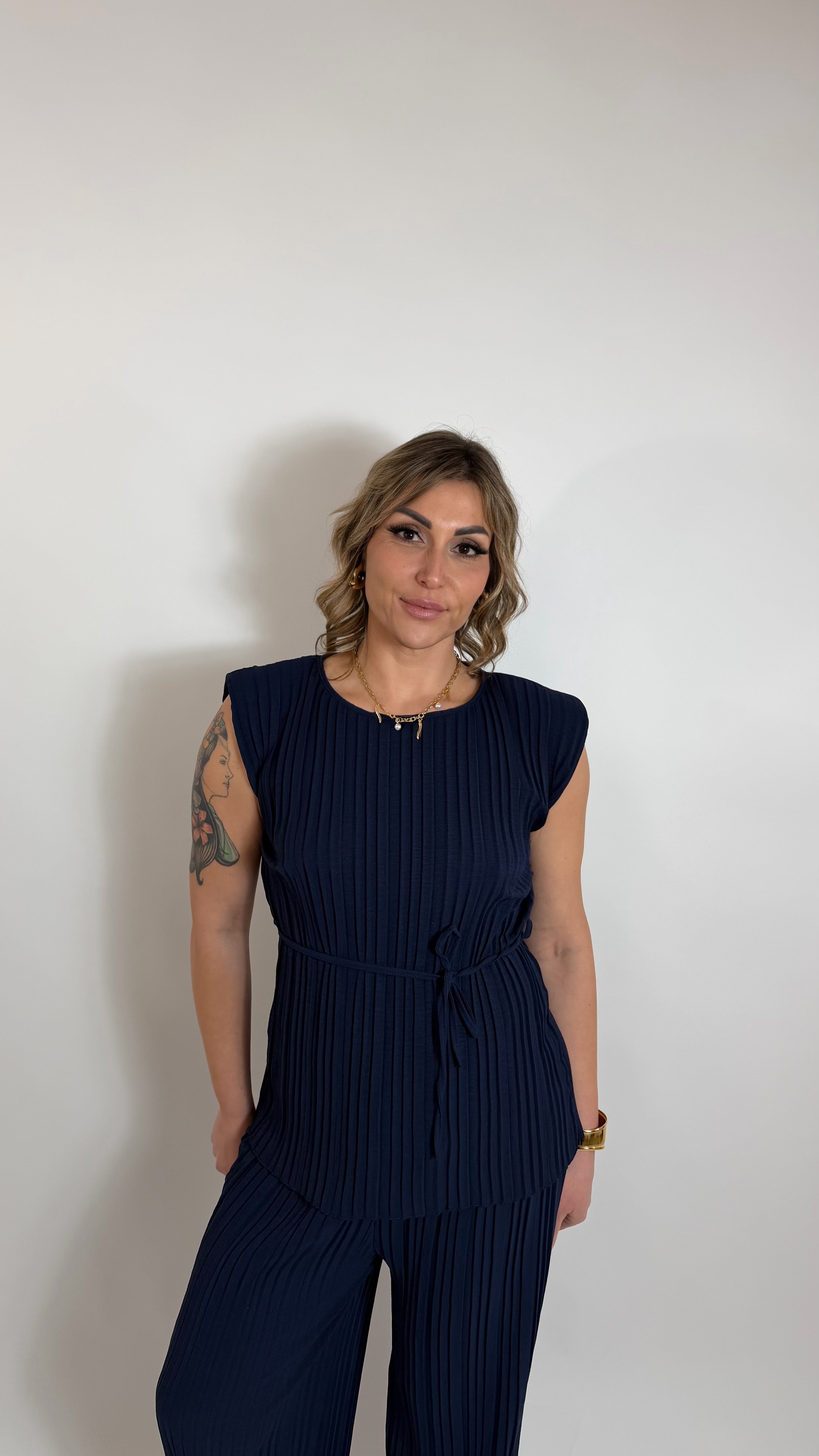 Plissè Couture Set Blu