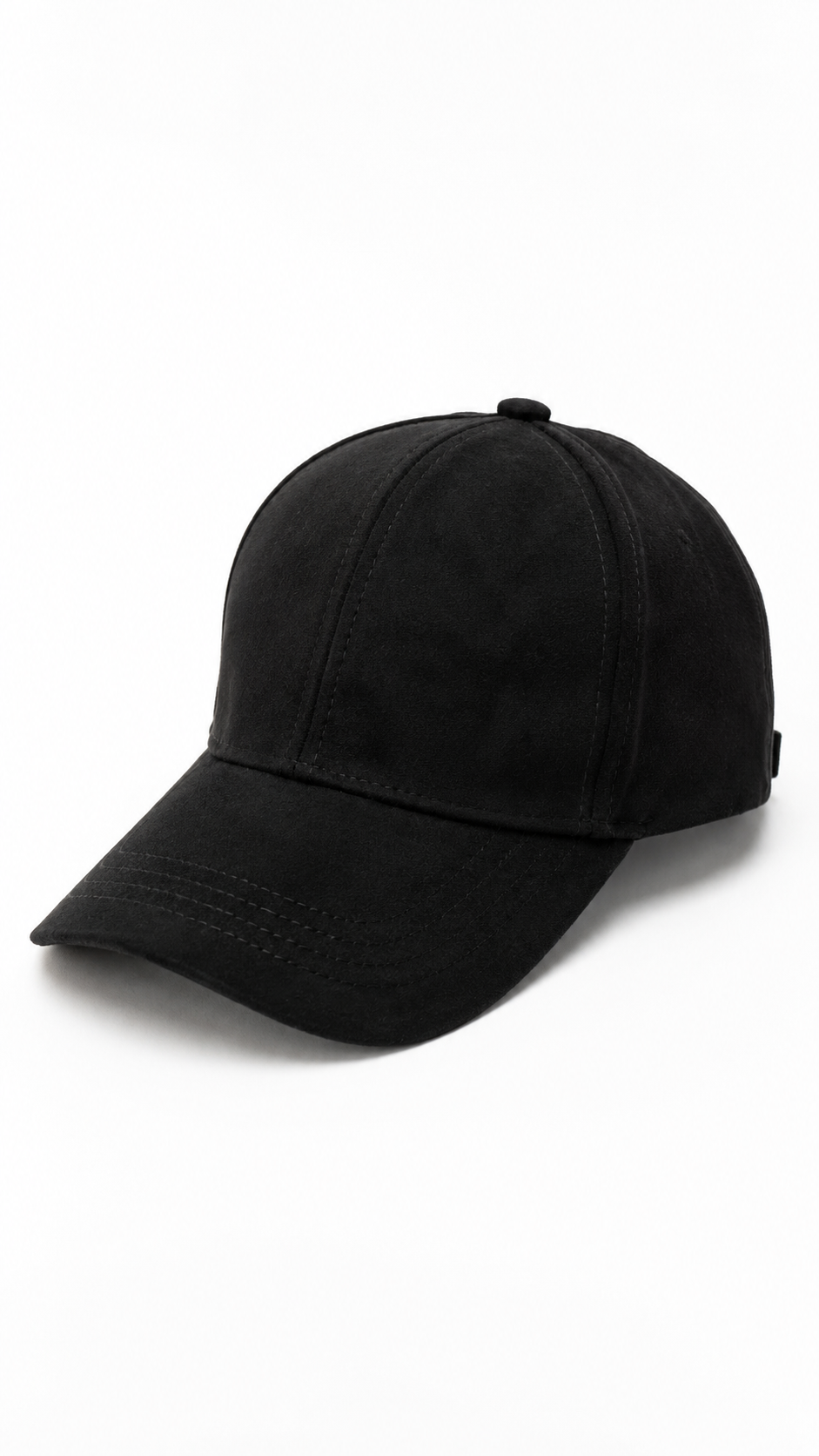 Baseball Cap Suede Nero