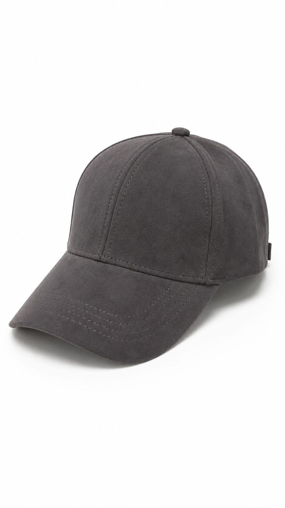 Baseball Cap Suede Grigio Piombo