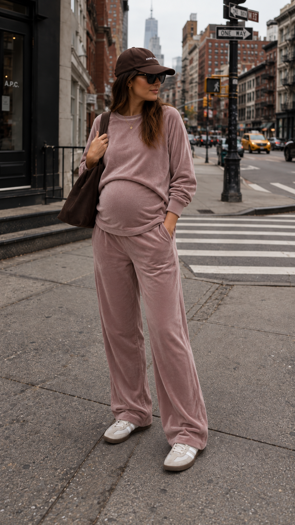Tuta Flare Velvet Cipria