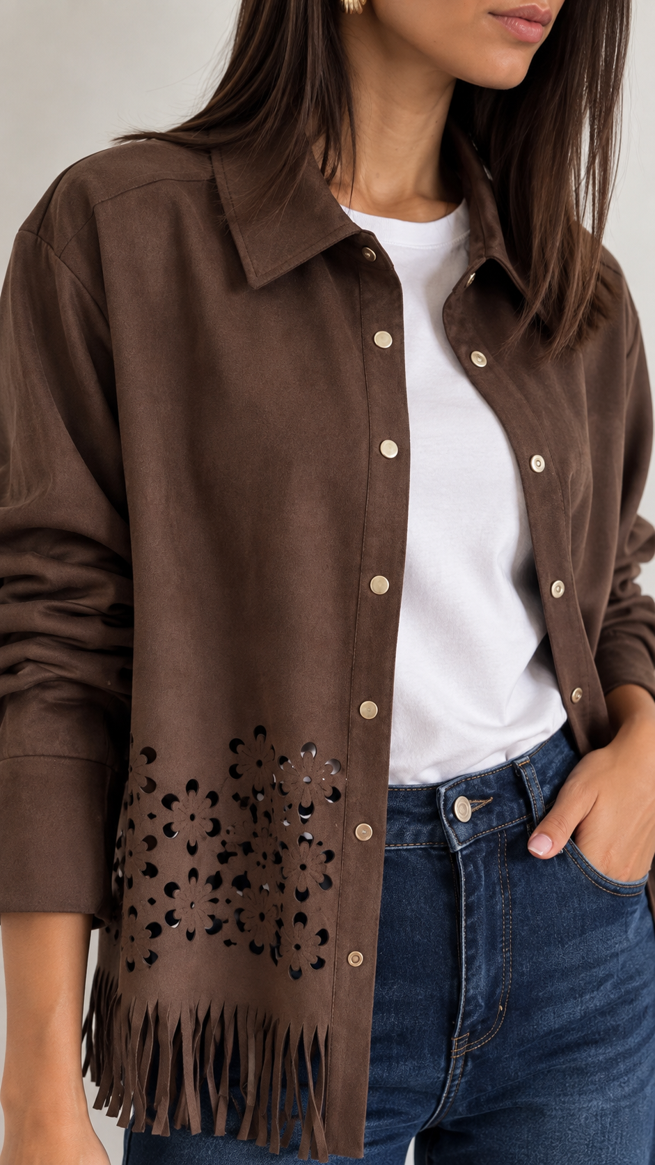 Camicia Suede Fringe