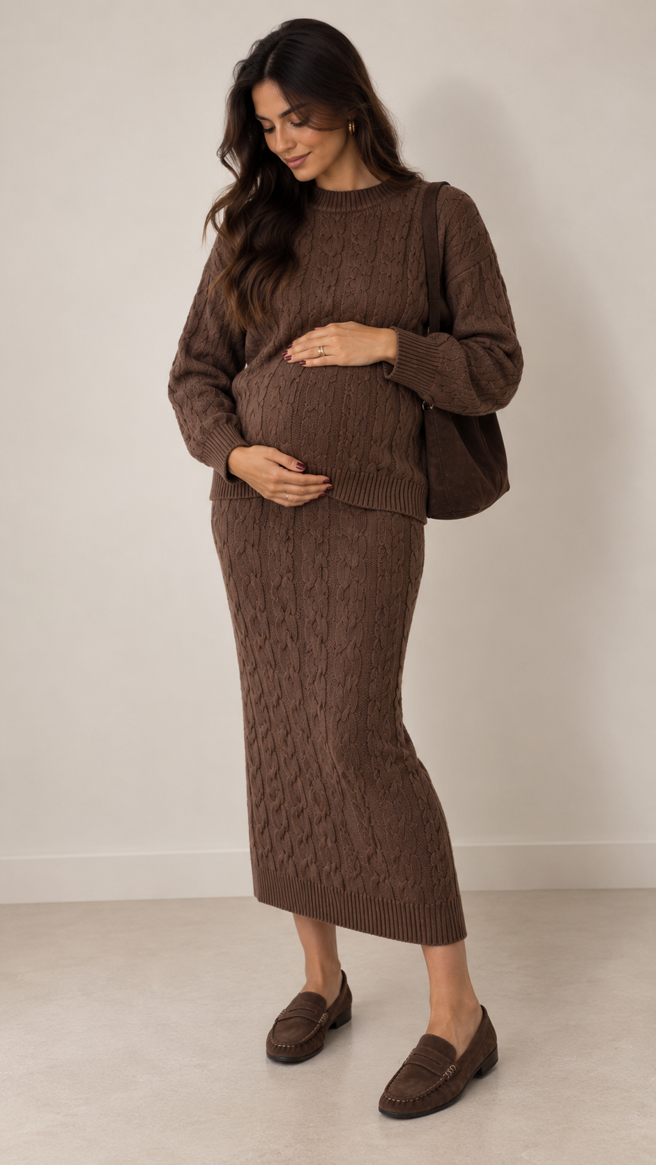 Set Pull e Longuette Treccia Choco