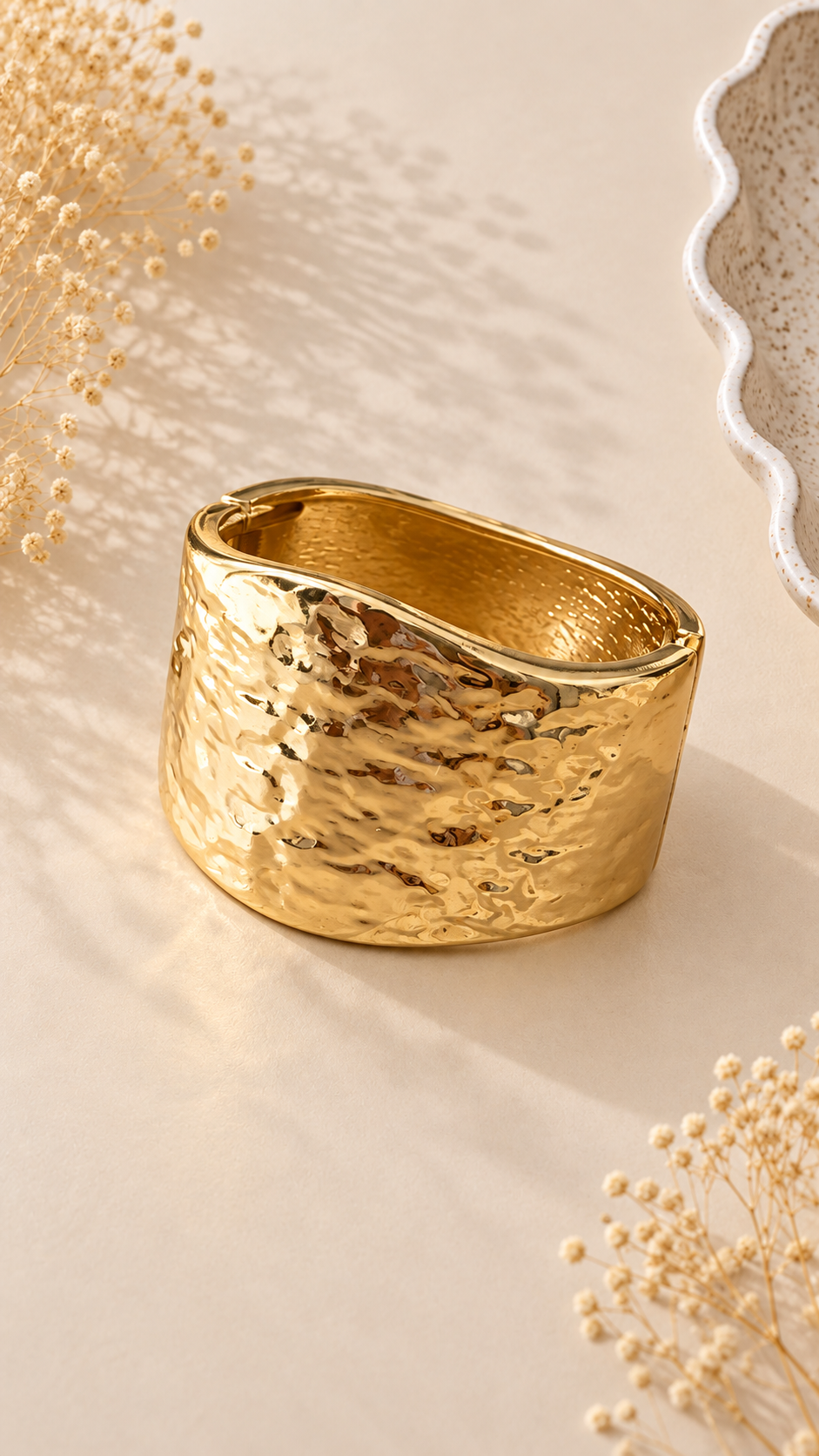 Hammered Gold Cuff