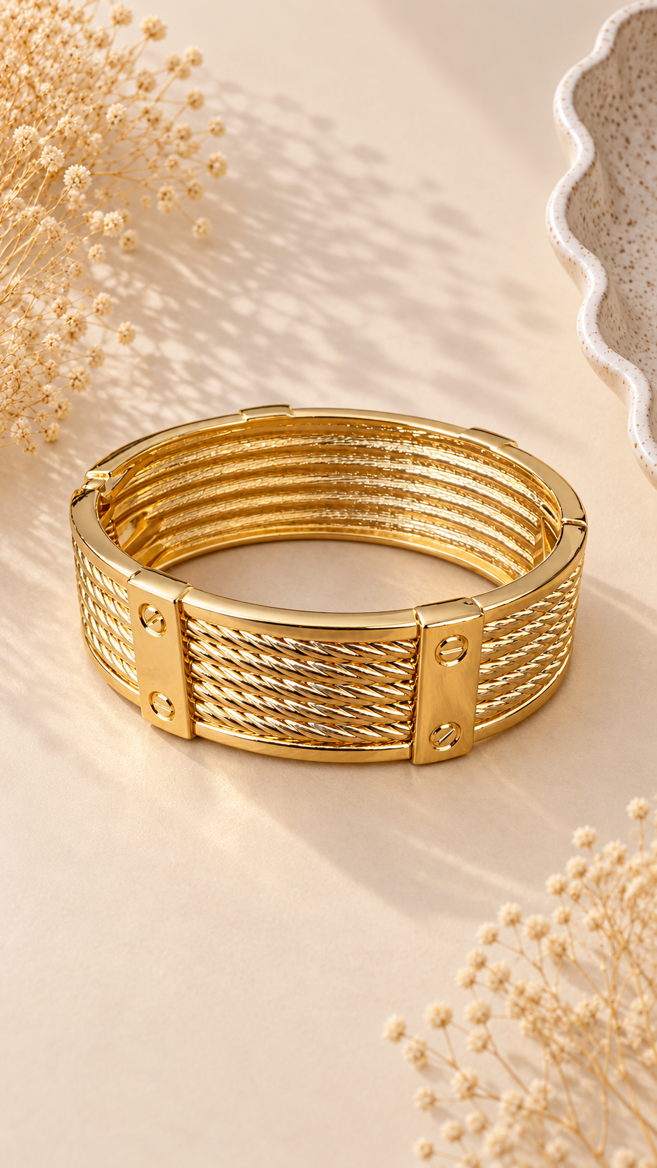 Cable Gold Bracelet