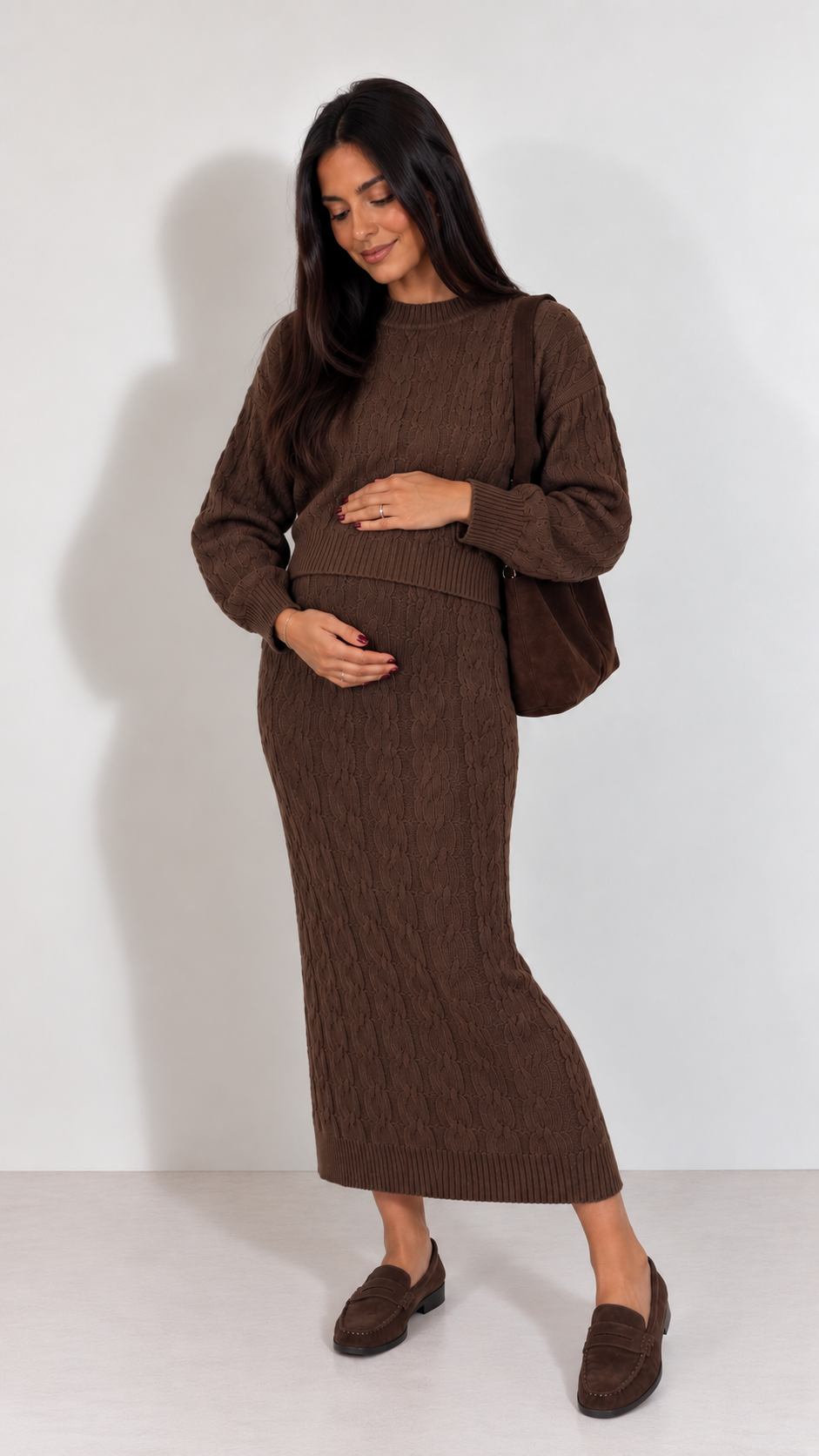 Set Pull e Longuette Treccia Choco