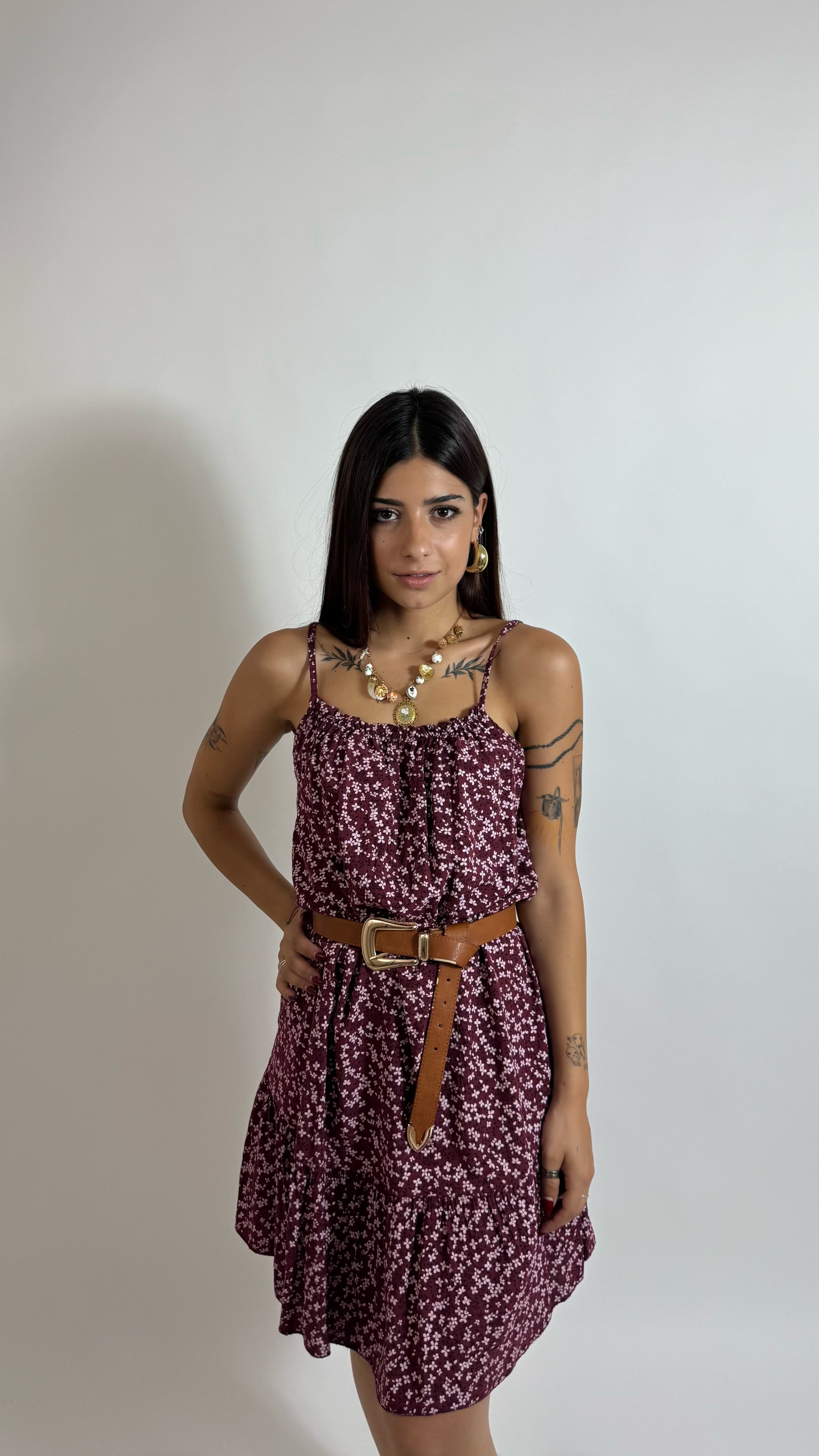 Mini Dress Bloom Rosso India