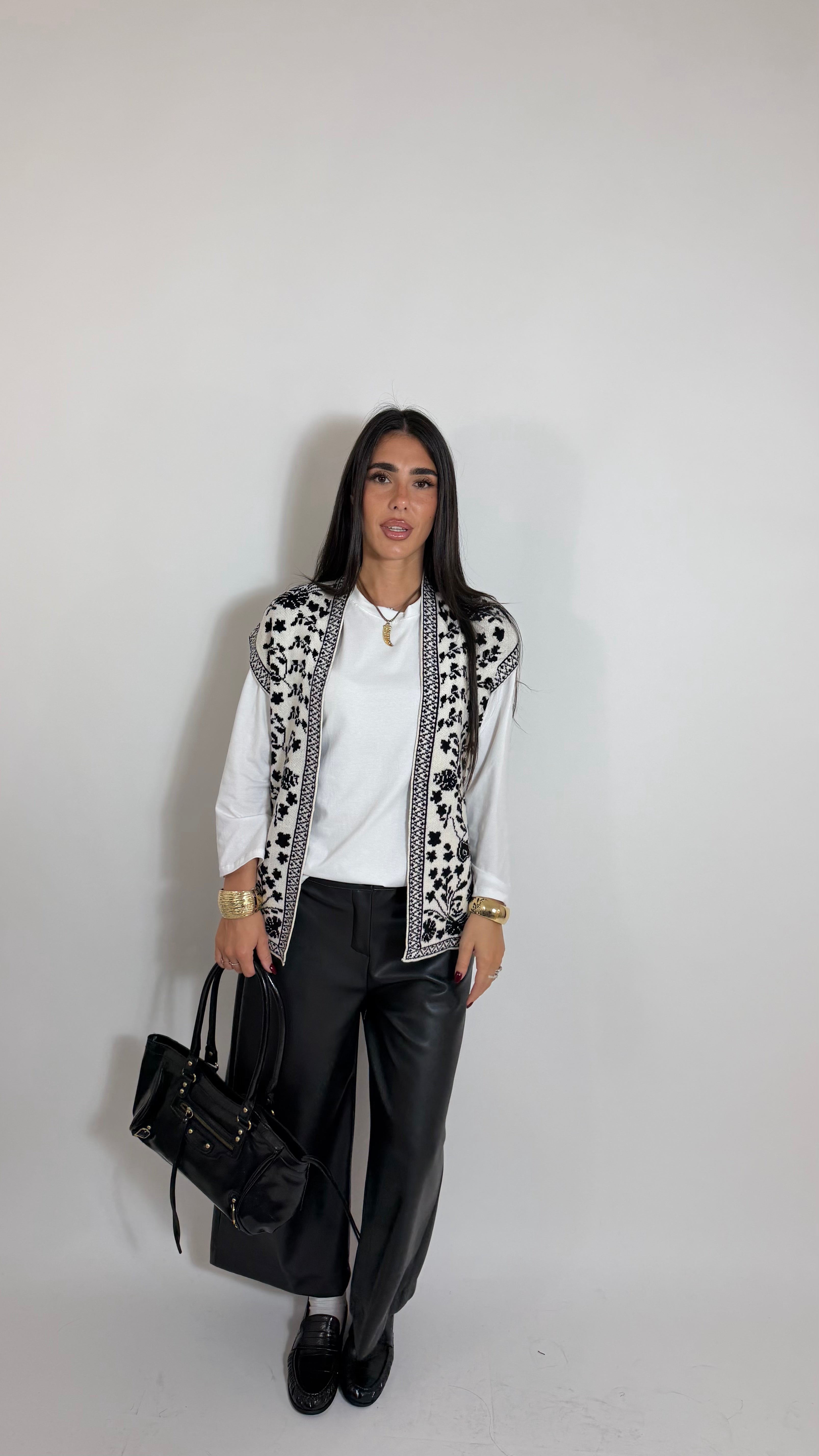 Gilet Jacquard Folk