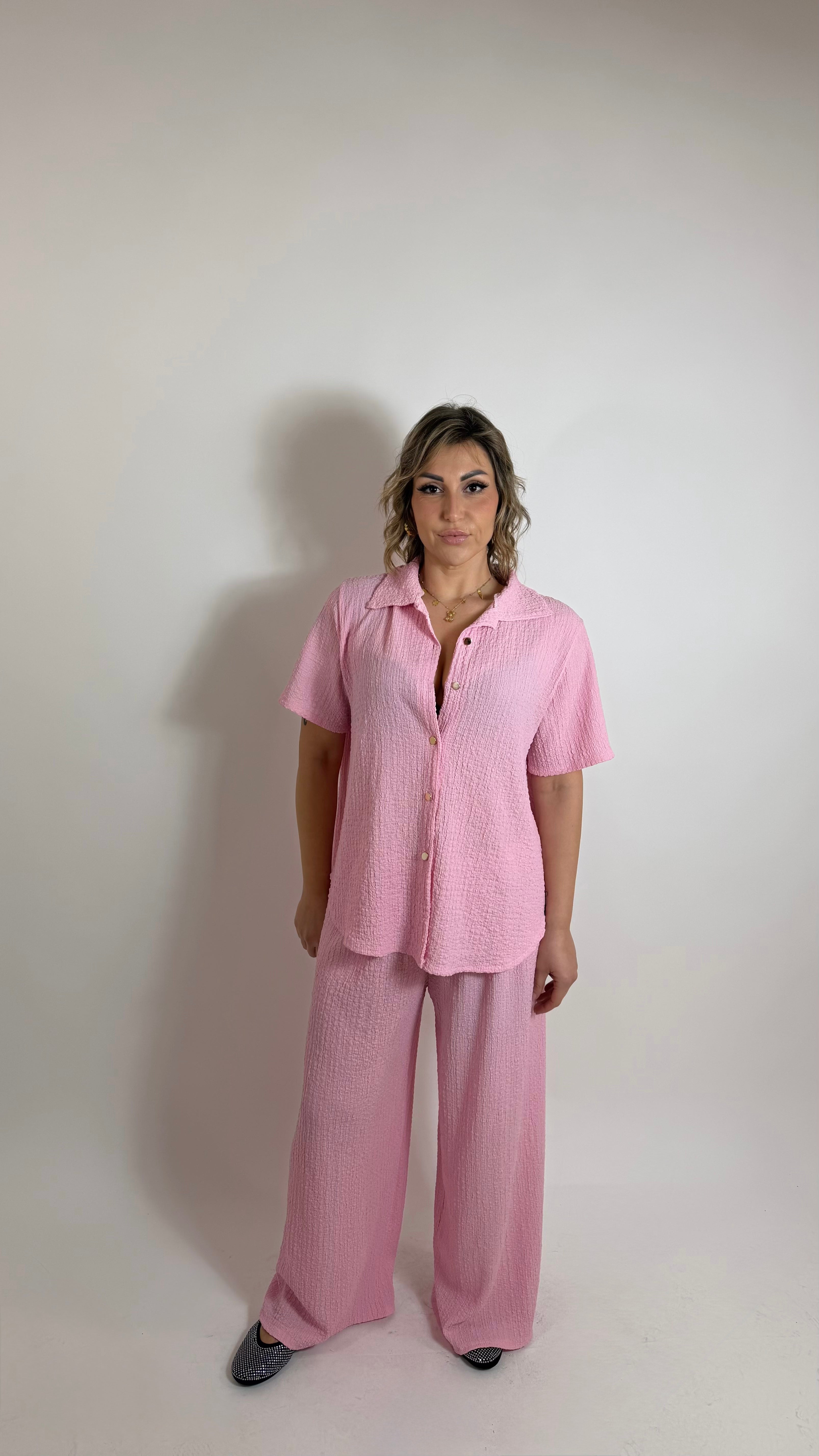 Set Crinkle Pink