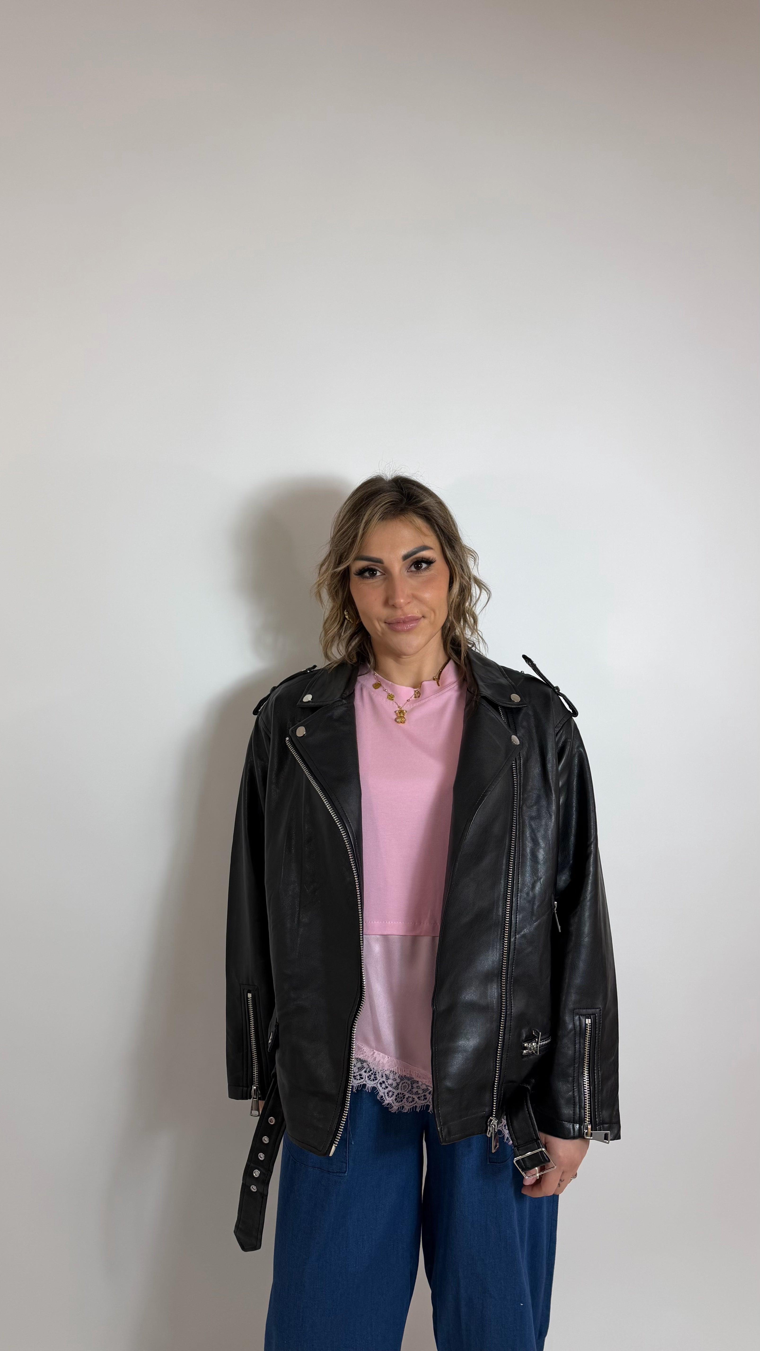 Pantalone Barrel Chambray Light Blue