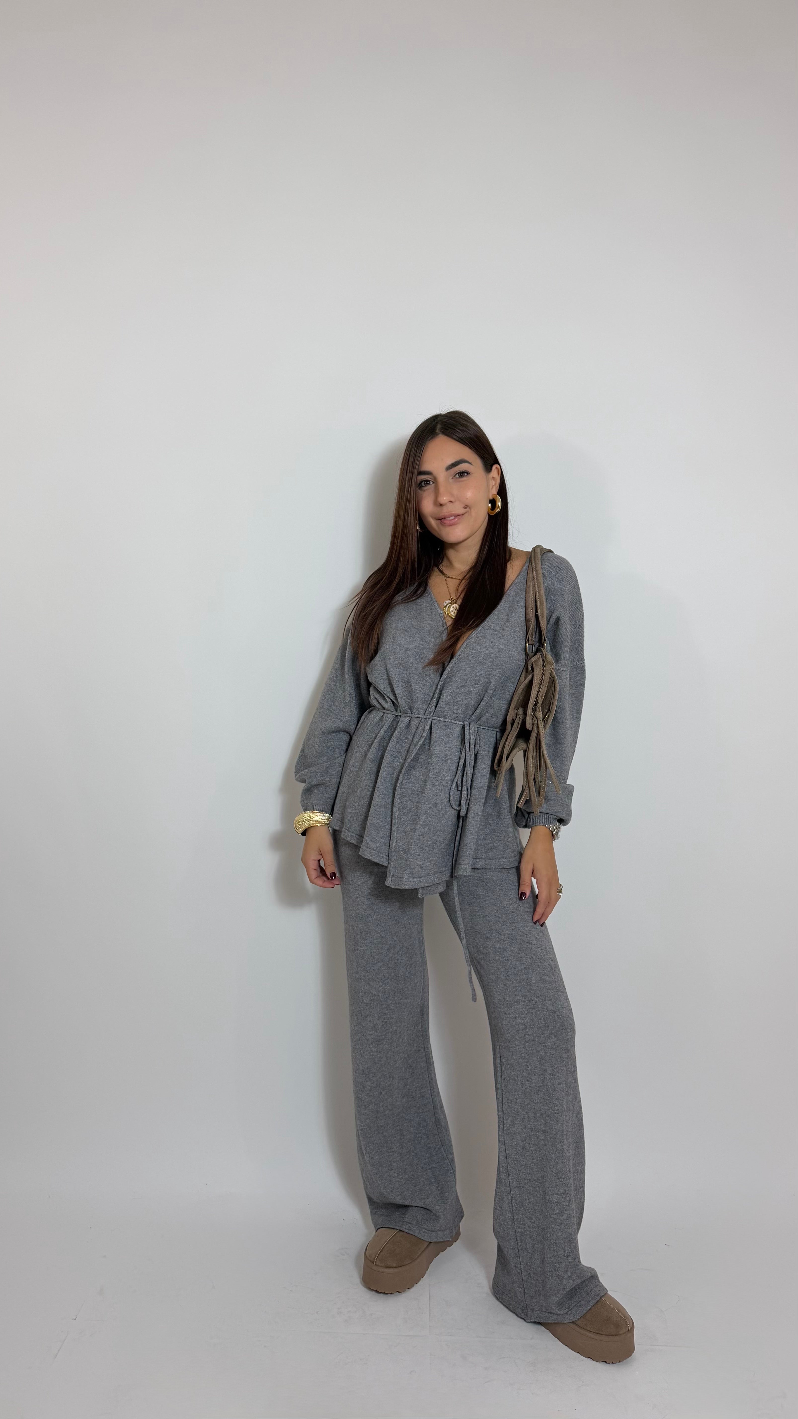 Incrociatina Set Grigio Perla