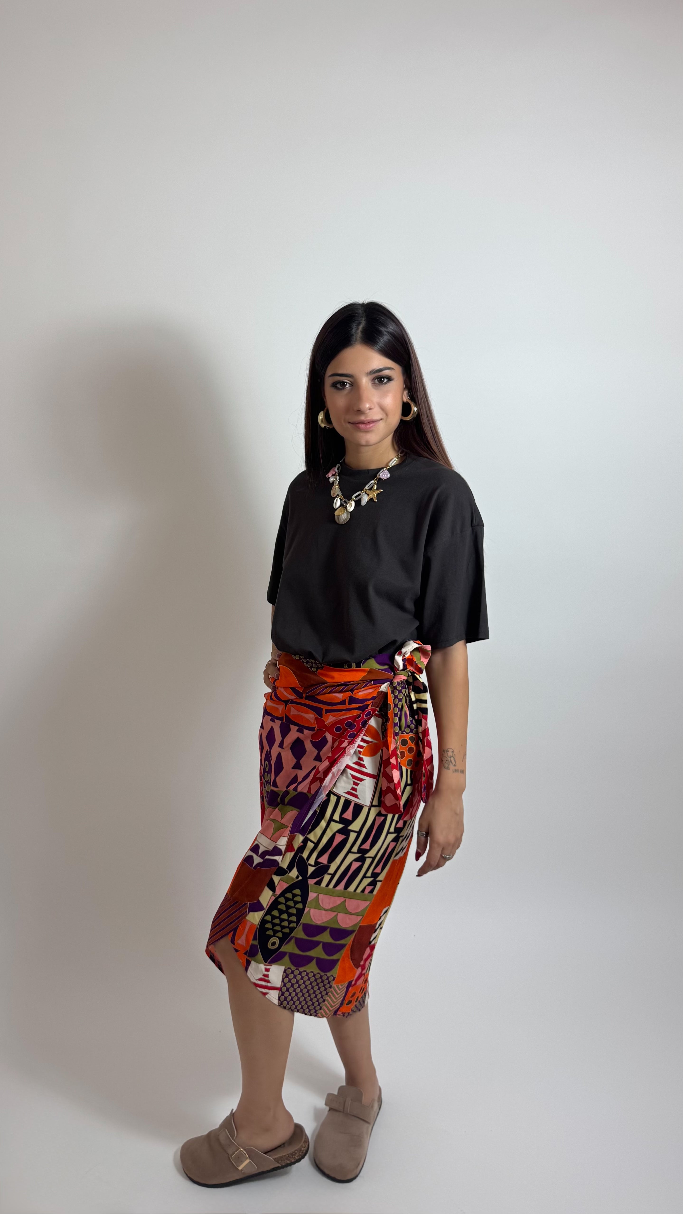 Gonna Pareo Midi Africa Orange