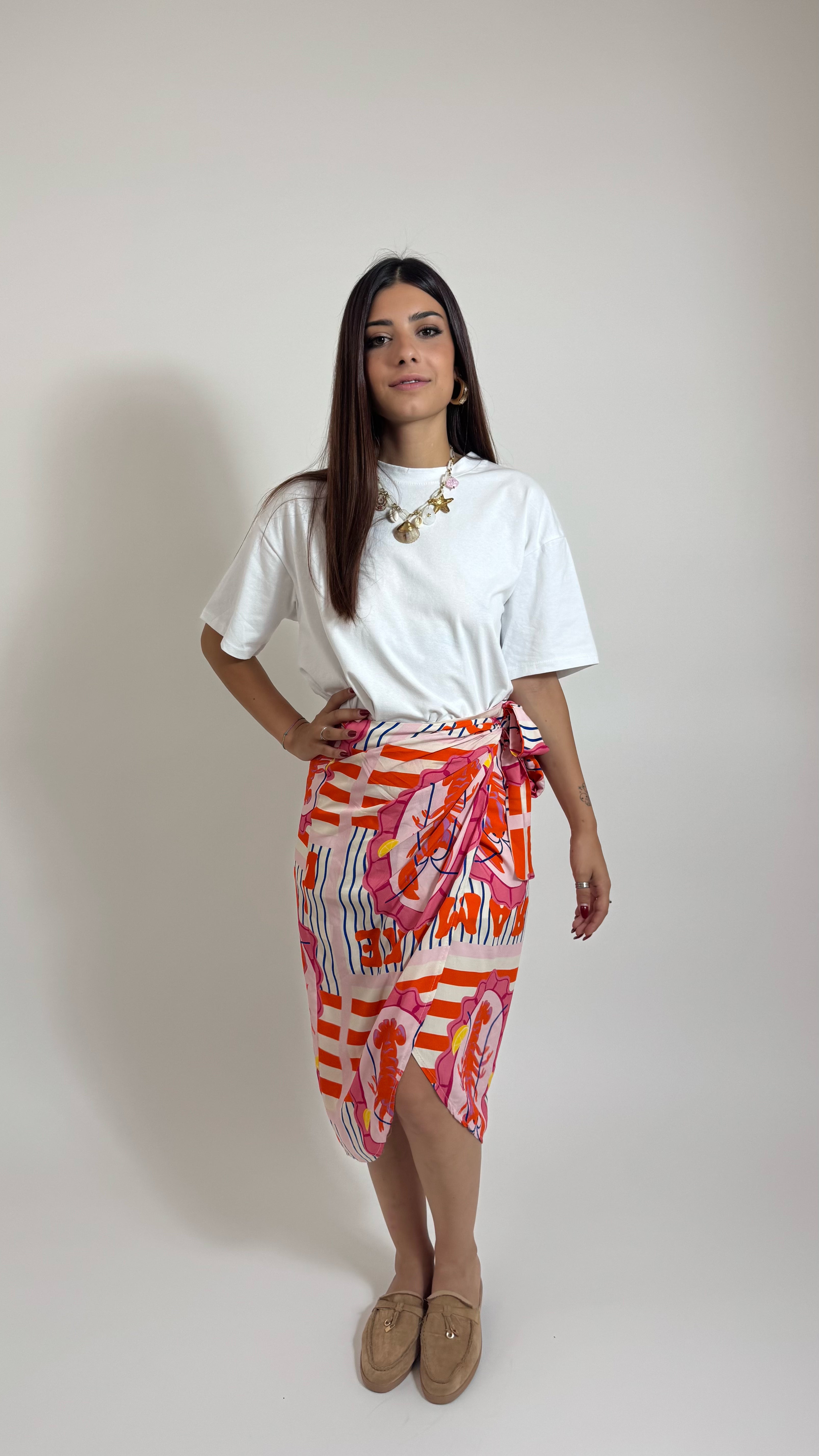 Gonna Pareo Midi Lobster Orange