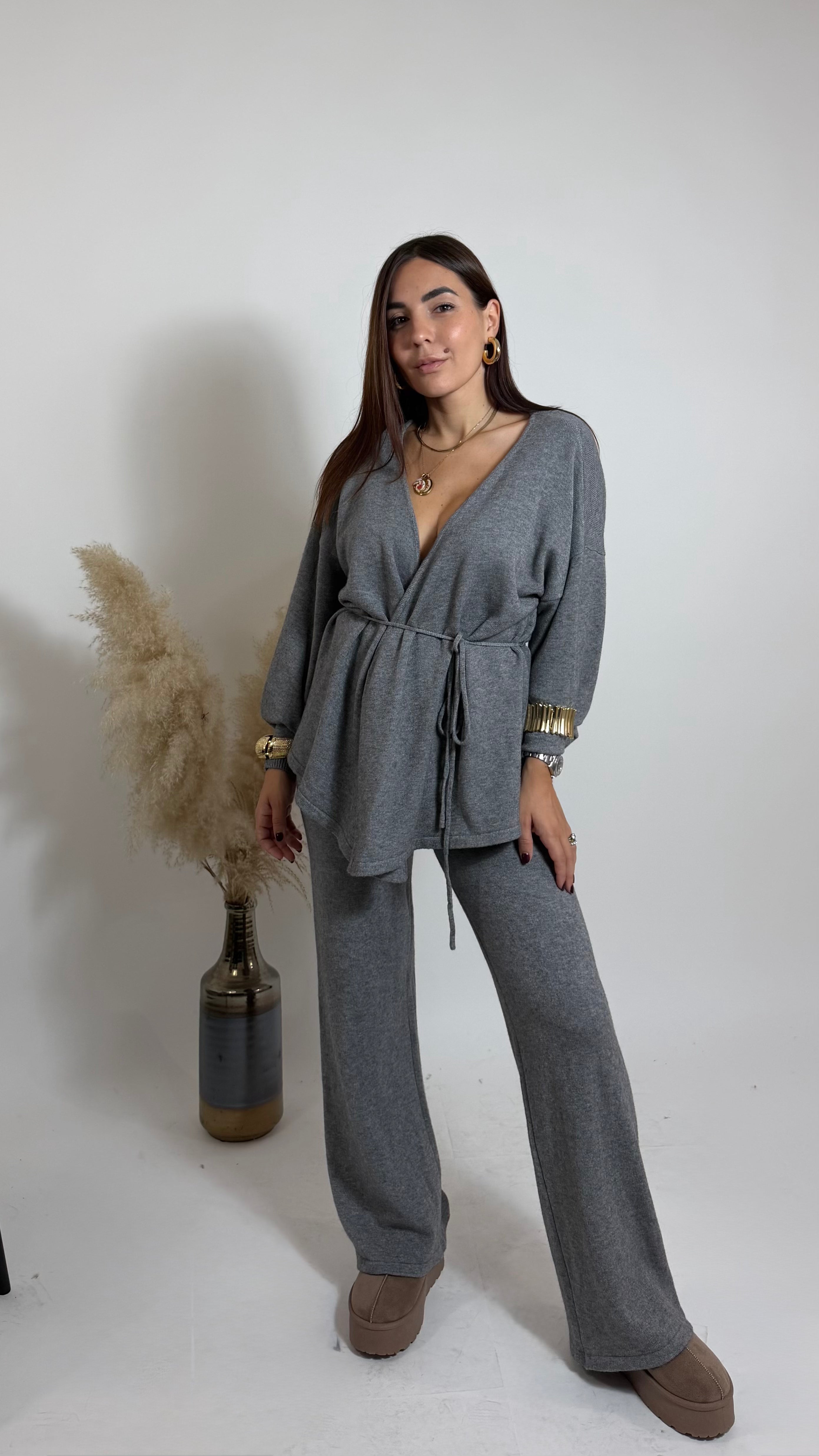 Incrociatina Set Grigio Perla