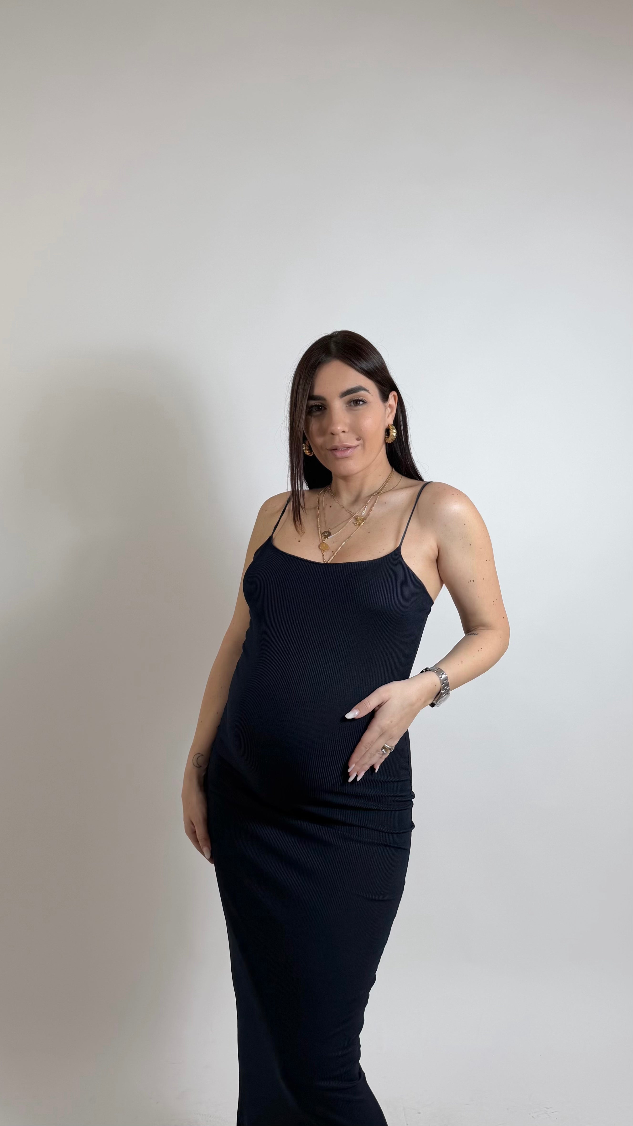 Abito Basic bretella sottile Blu