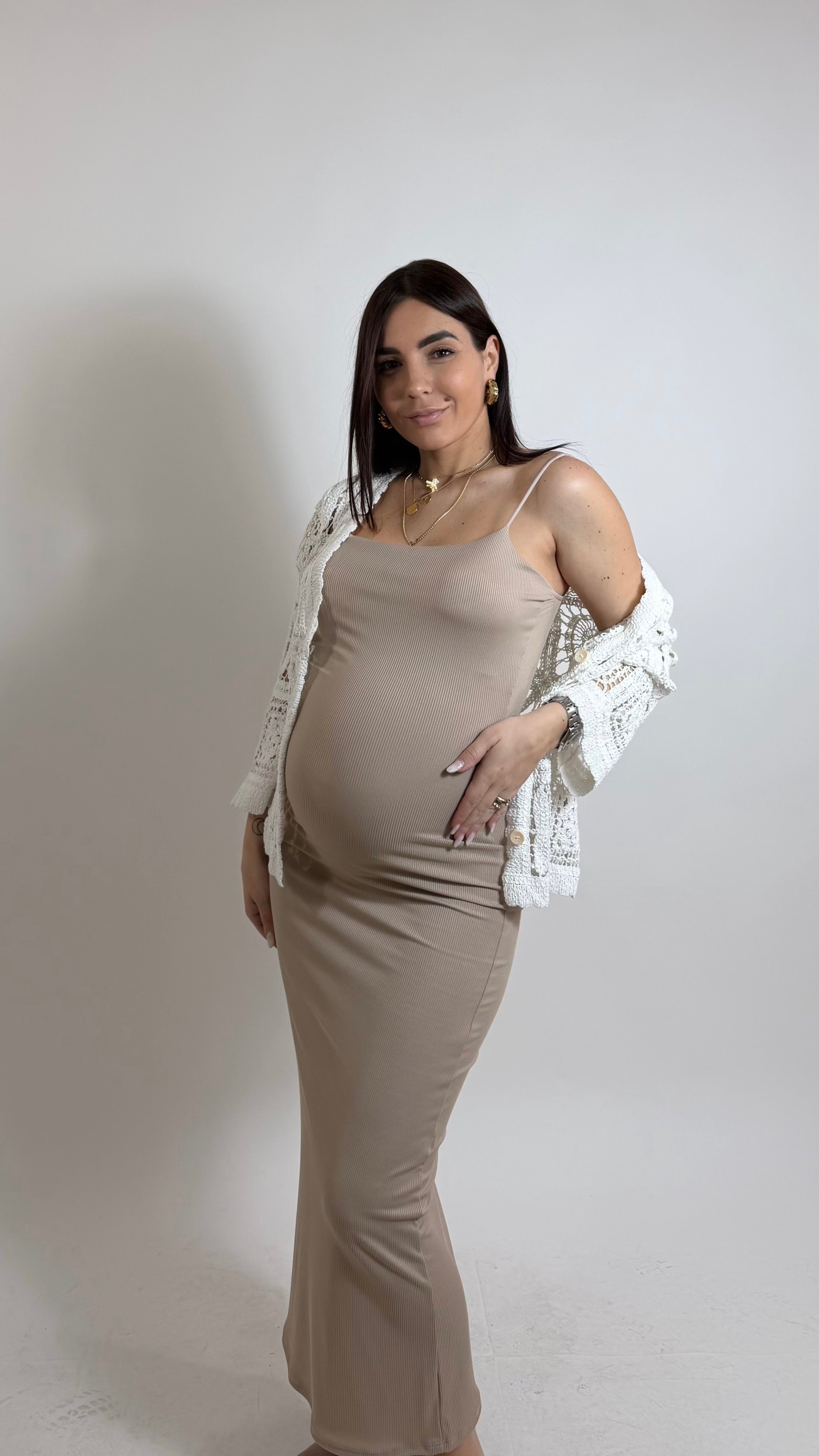 Abito Basic bretella sottile Nude