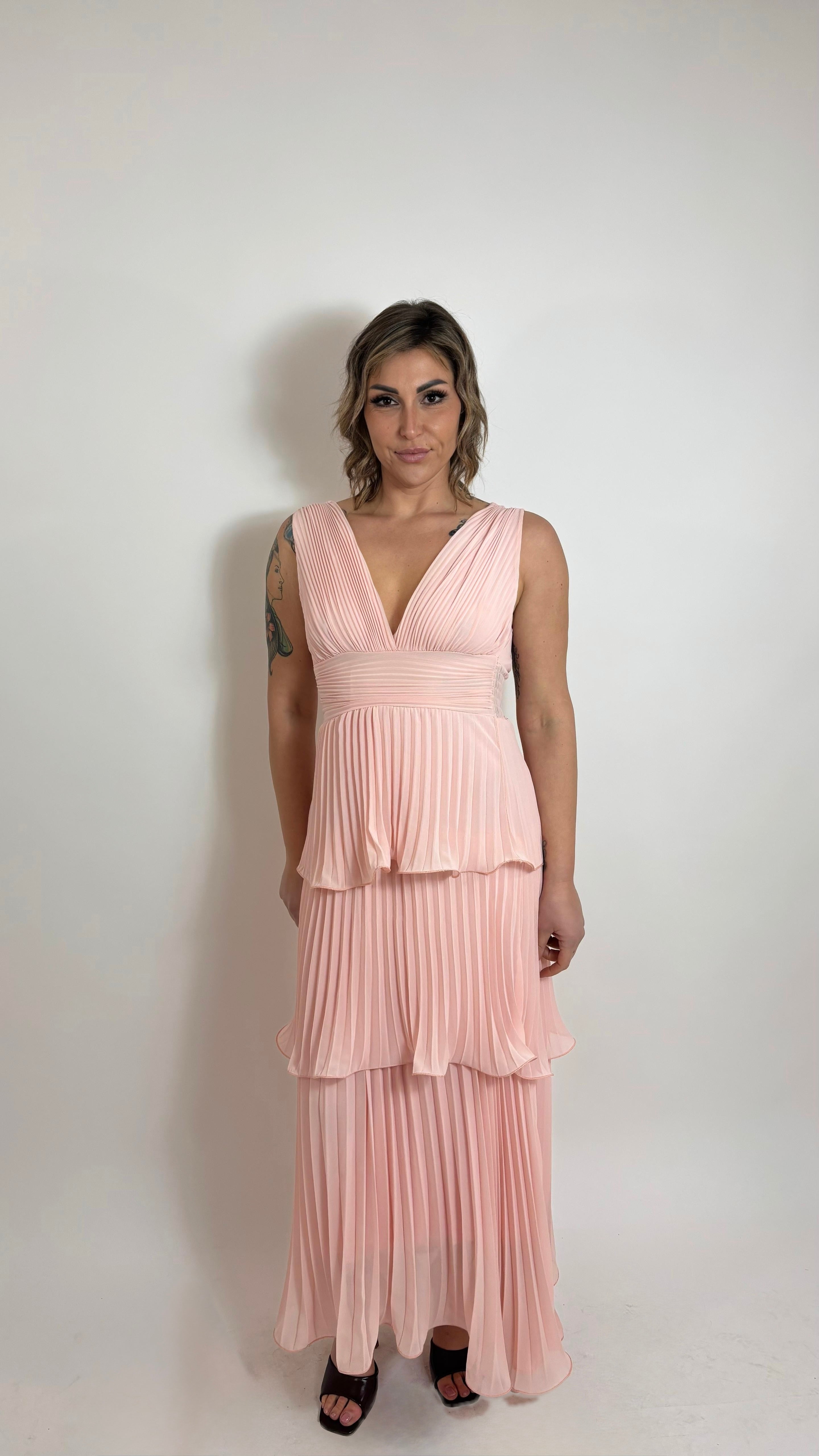 Abito Plissè Rosa