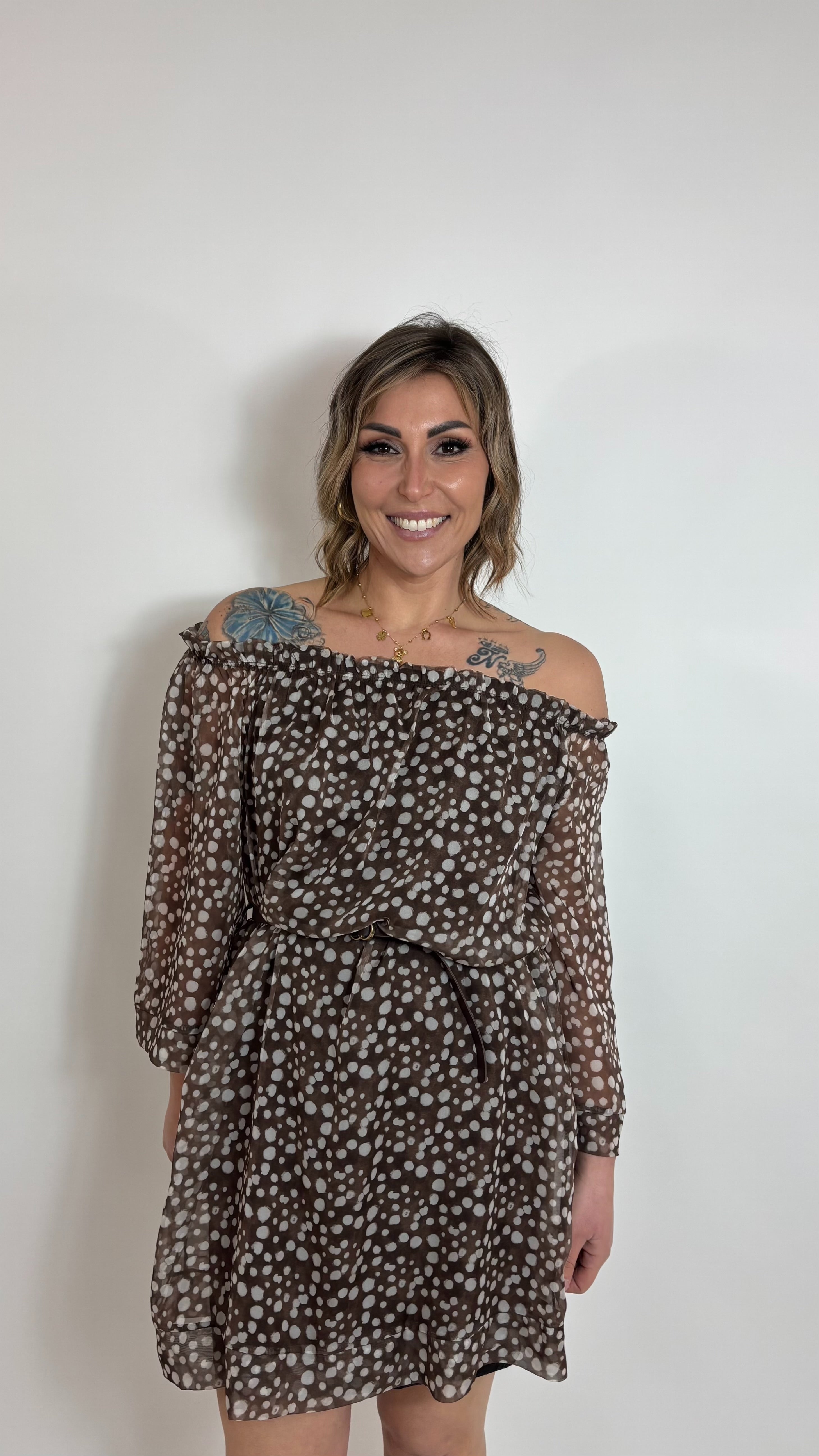 Soft Blouse Dress Pois Choco