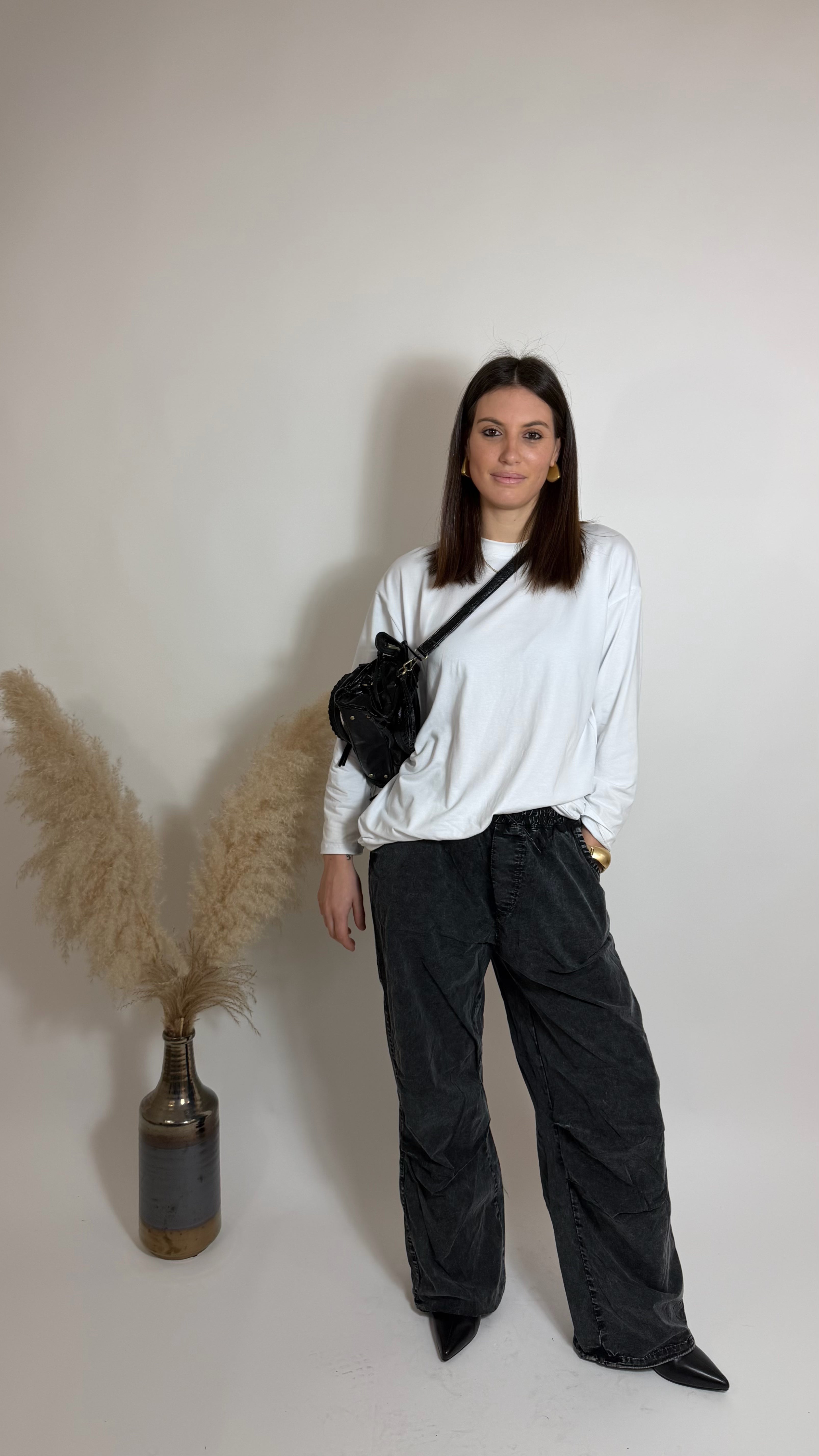 Pantalone Cargo Maltinto Nero