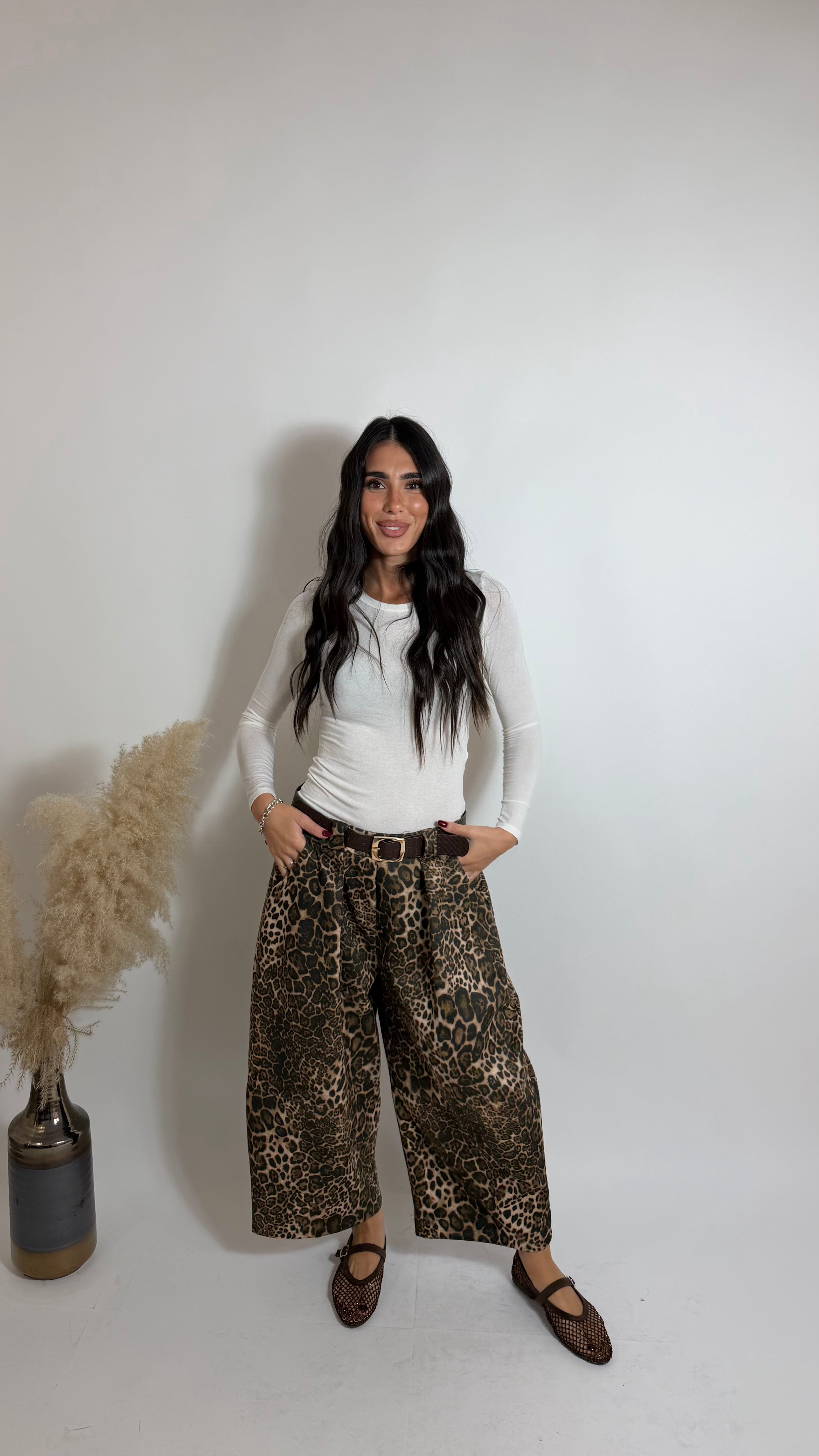Pantalone Leopard Wide