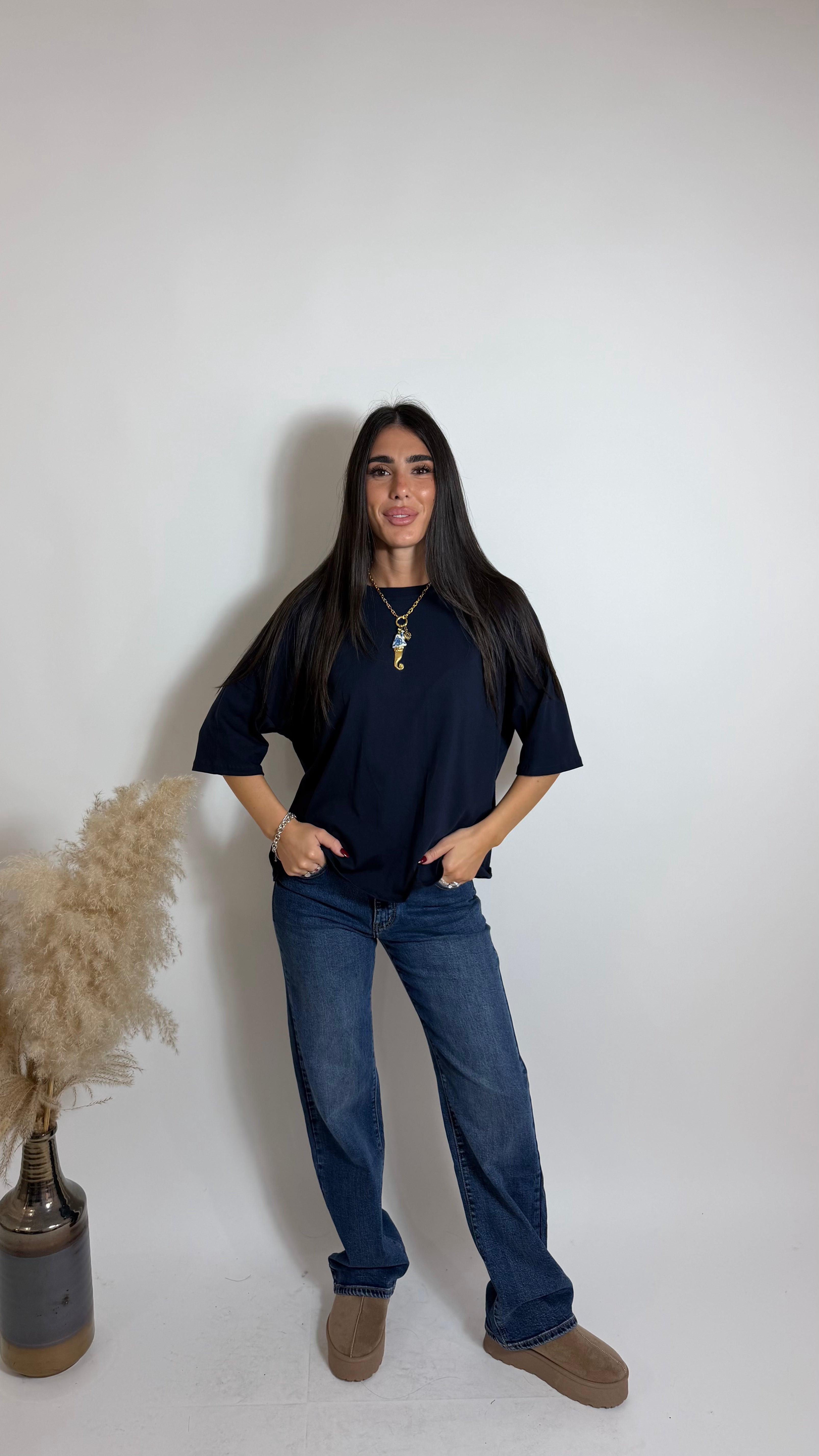 T-shirt Over Blu notte