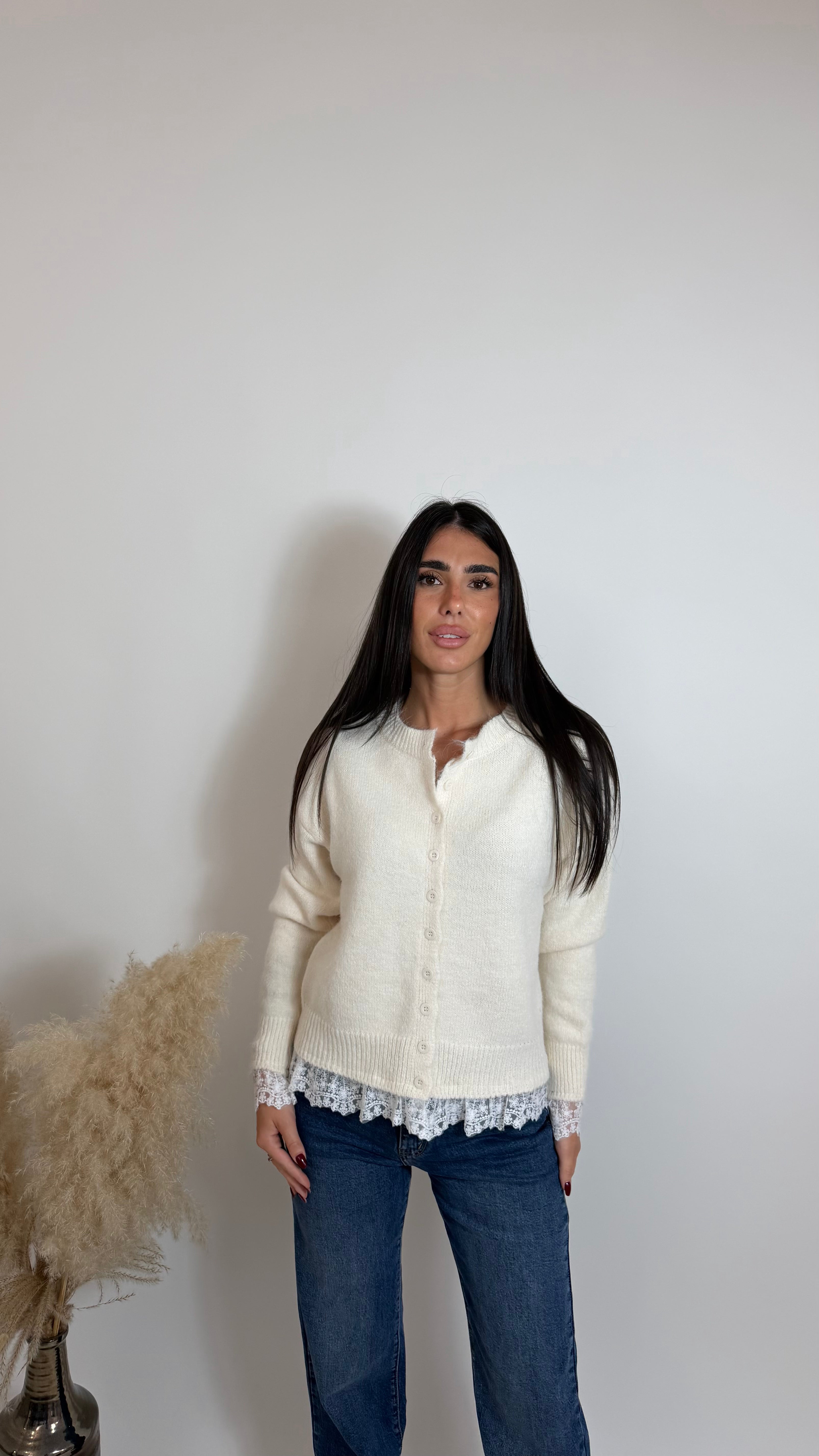 Cardigan Lace Romance Burro