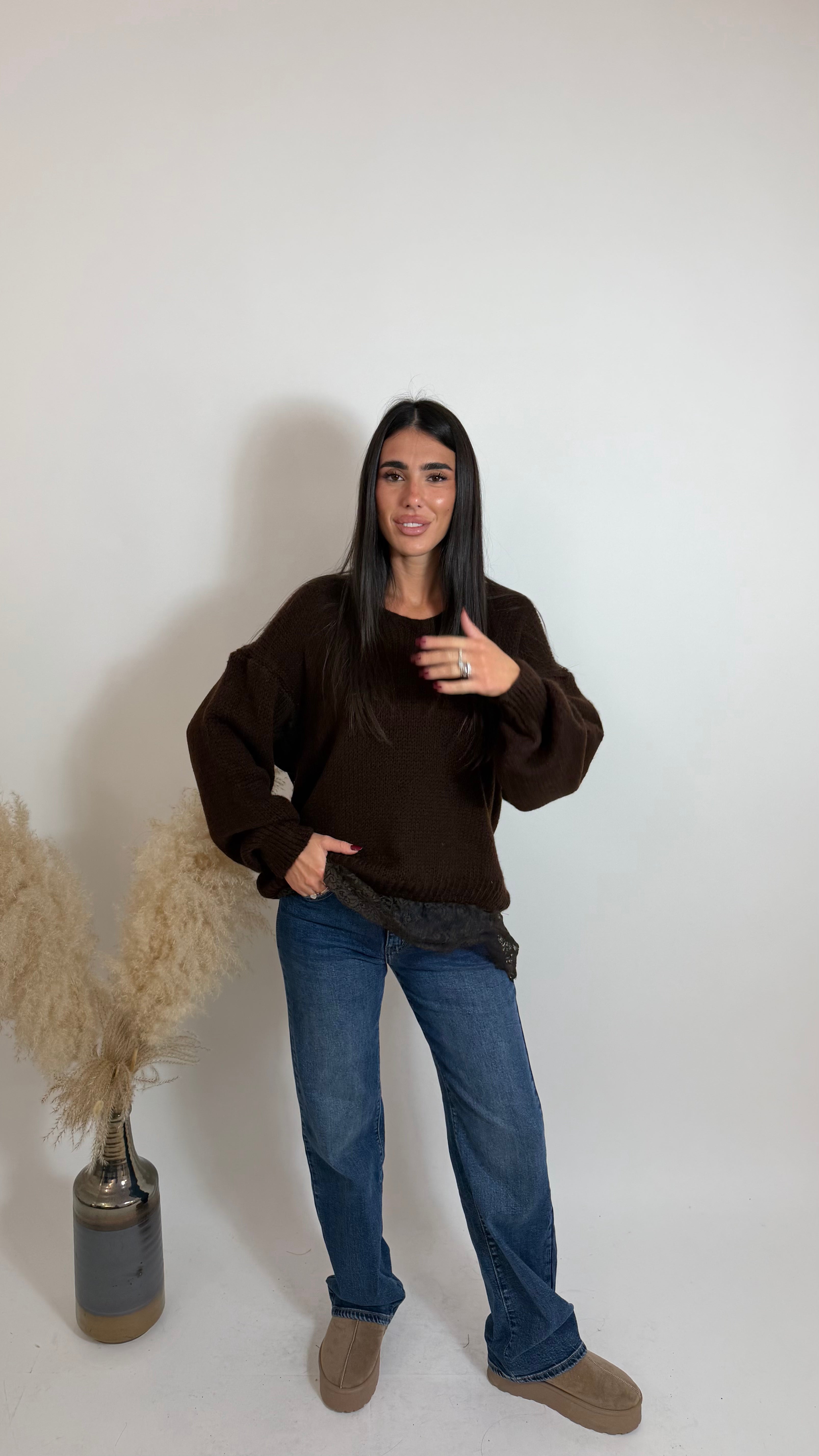 Pull Lace Romance Choco