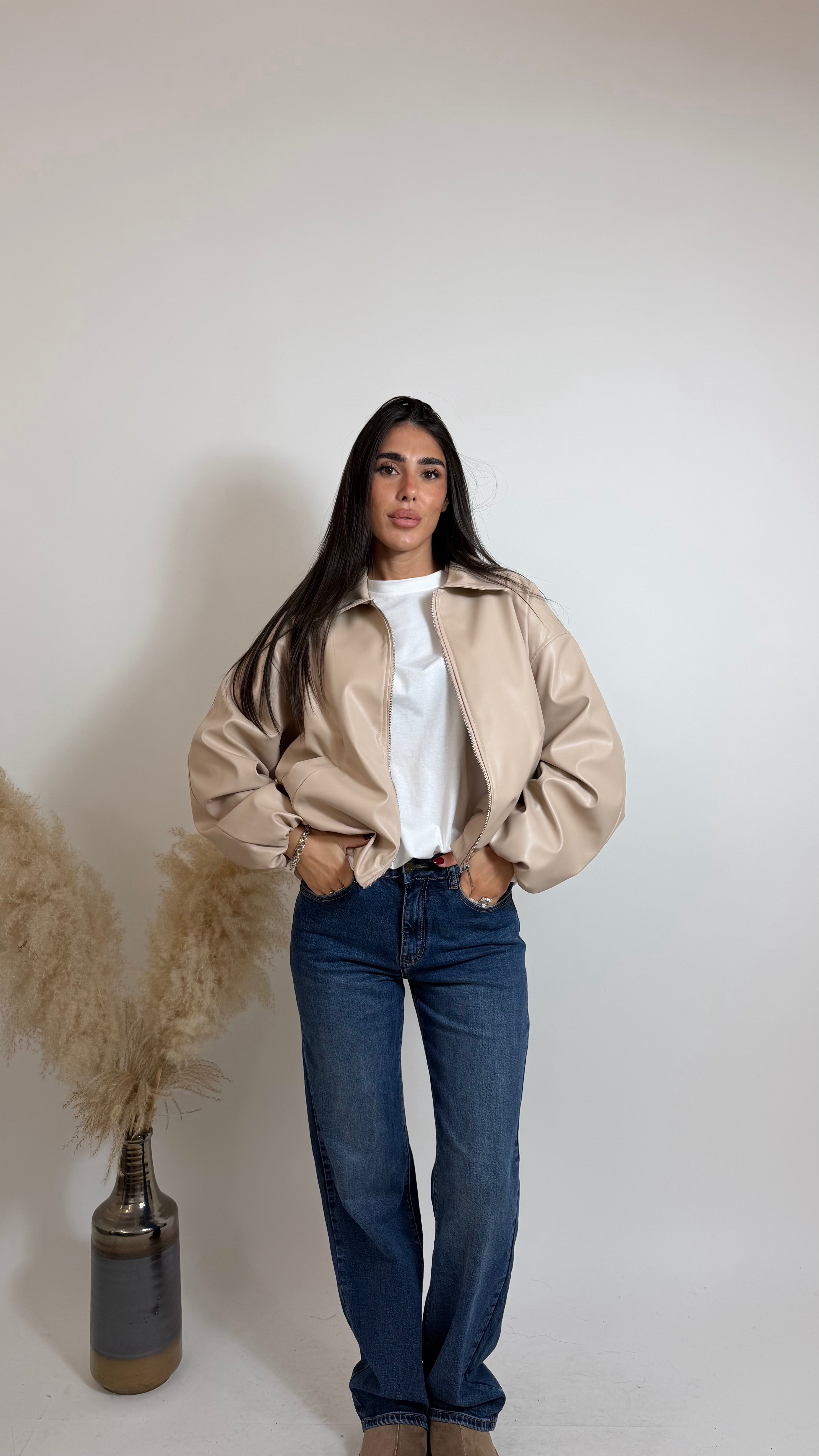 Bomber Ecopelle Burro
