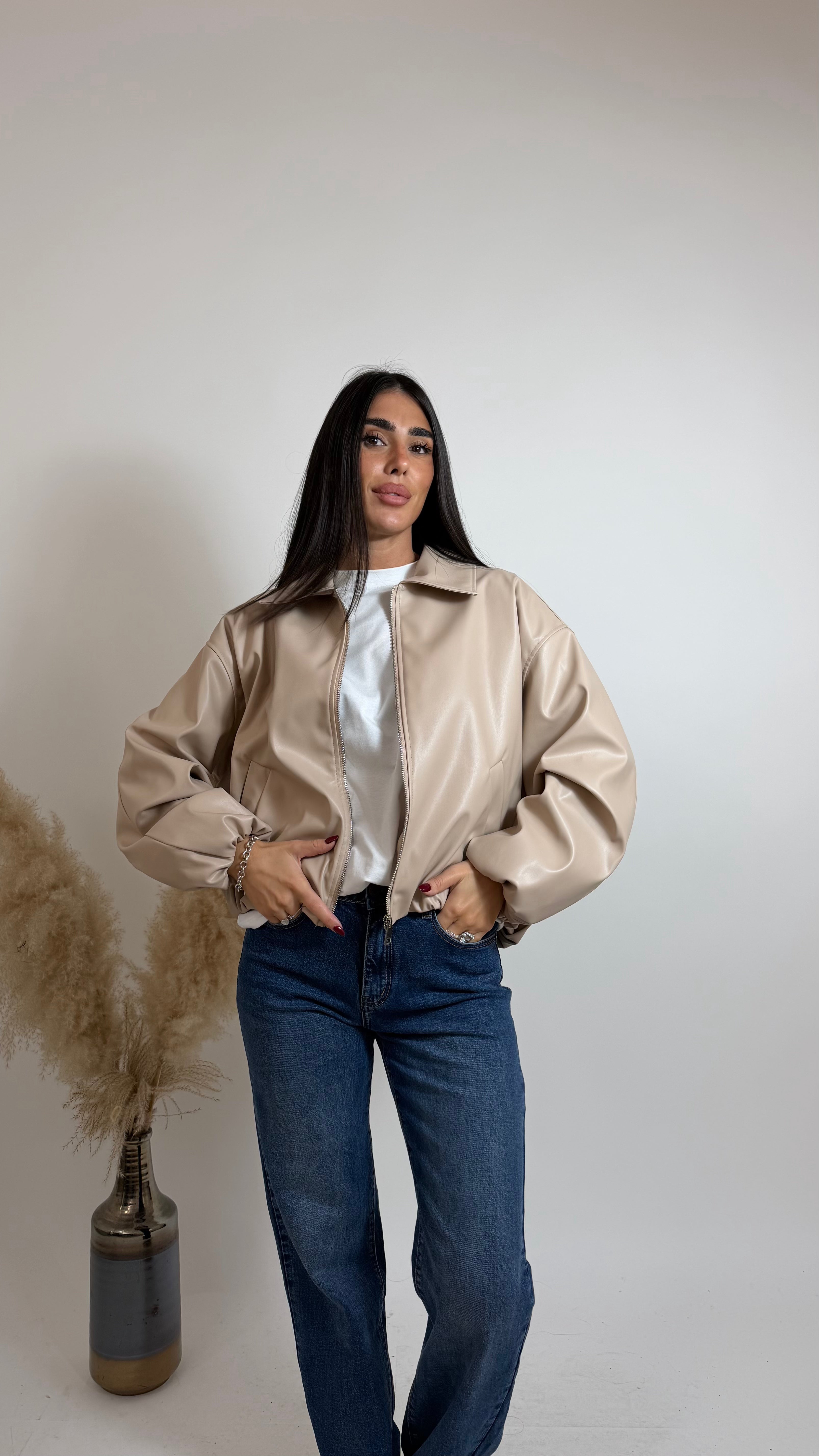Bomber Ecopelle Burro