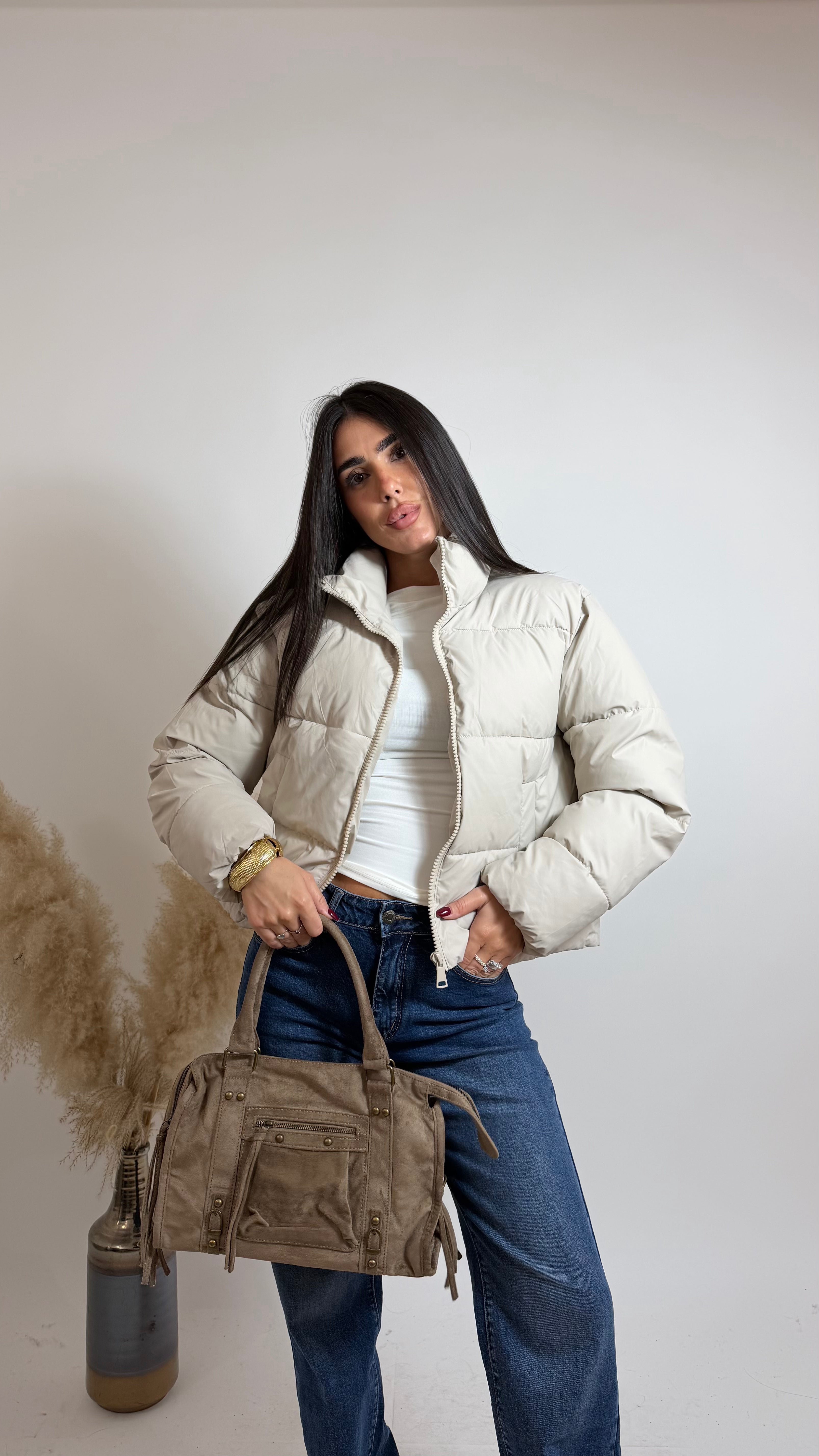 Piumino Puffer Burro