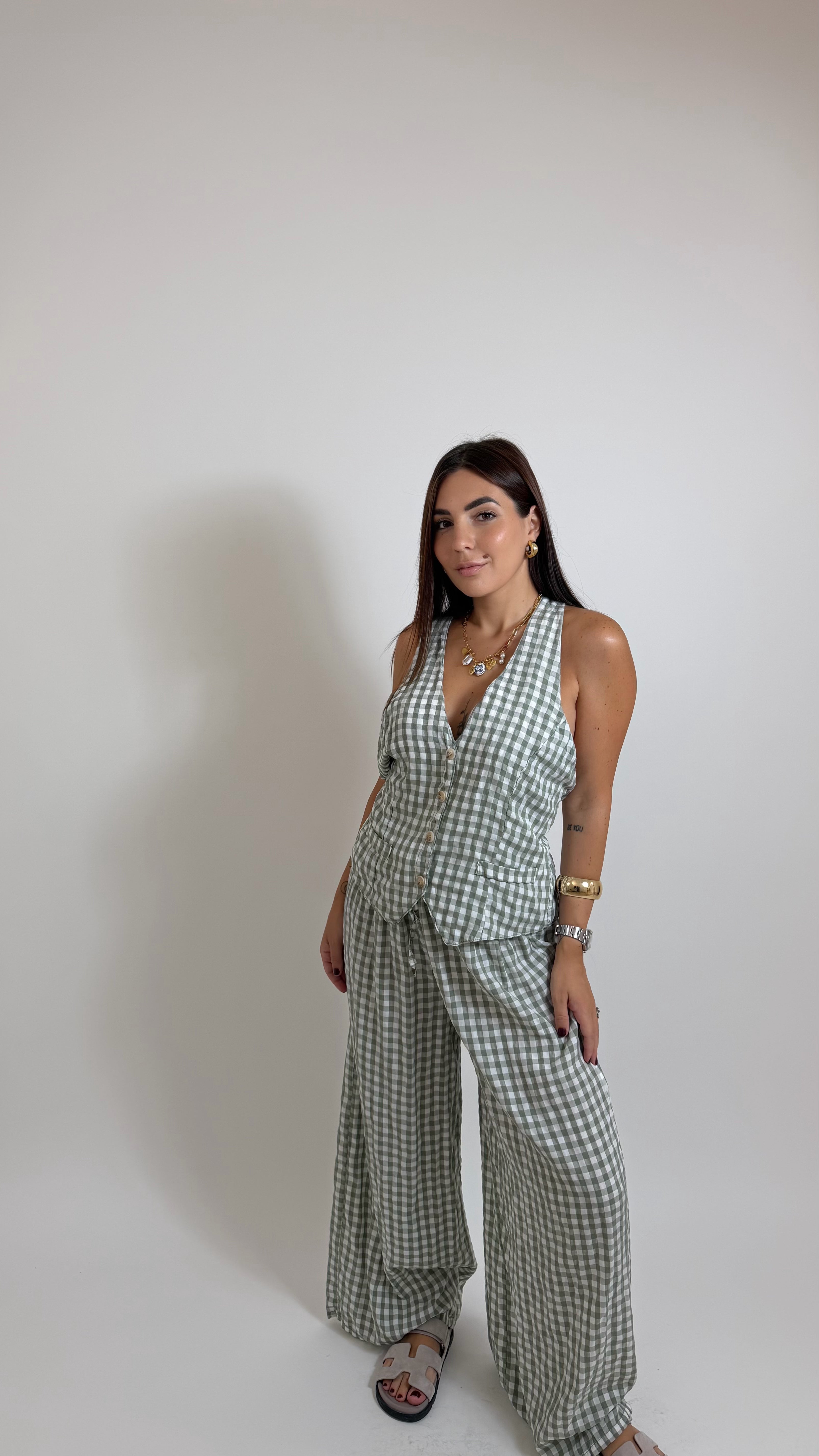 Set Halter Vichy Salvia