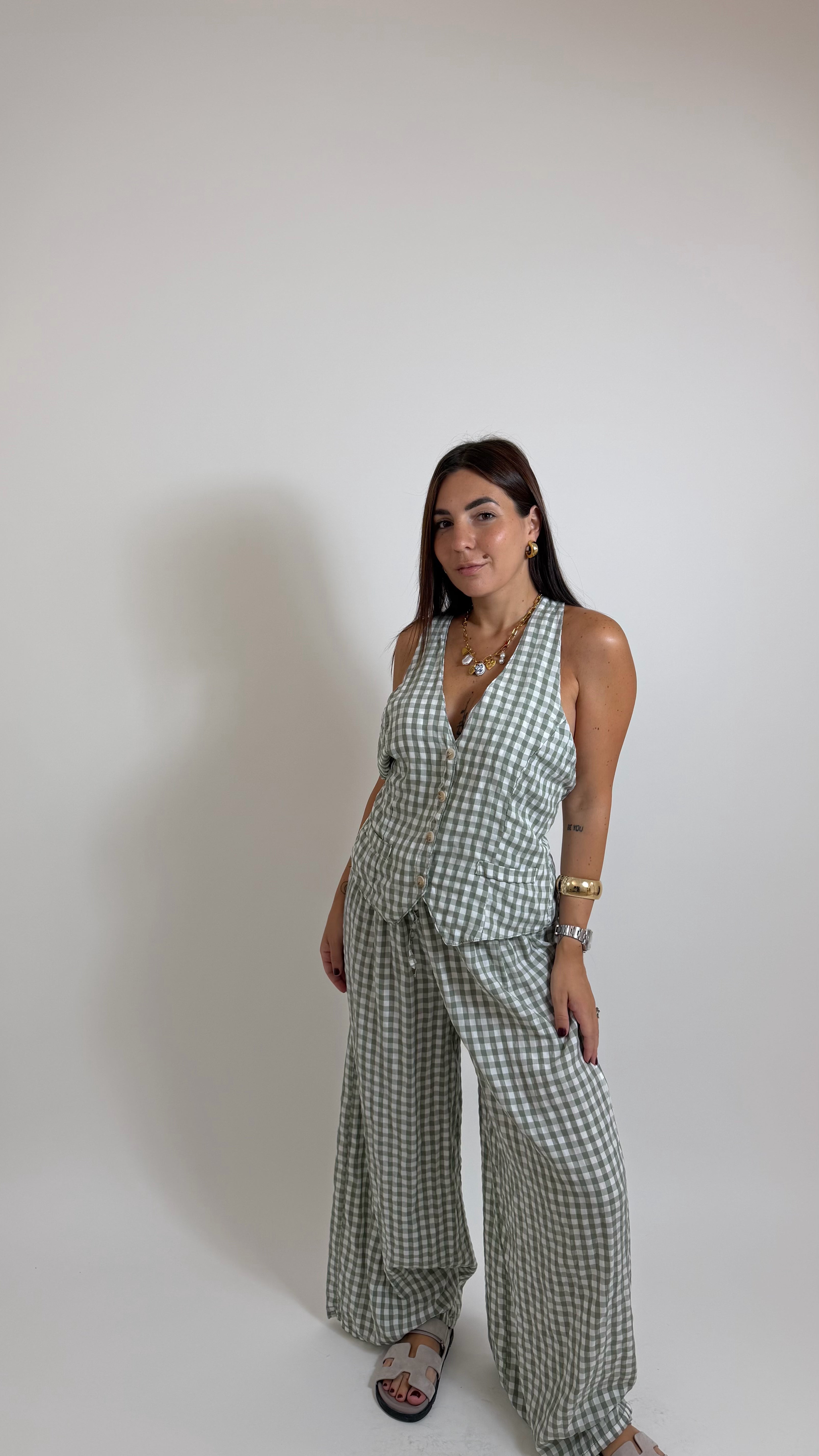 Set Halter Vichy Salvia