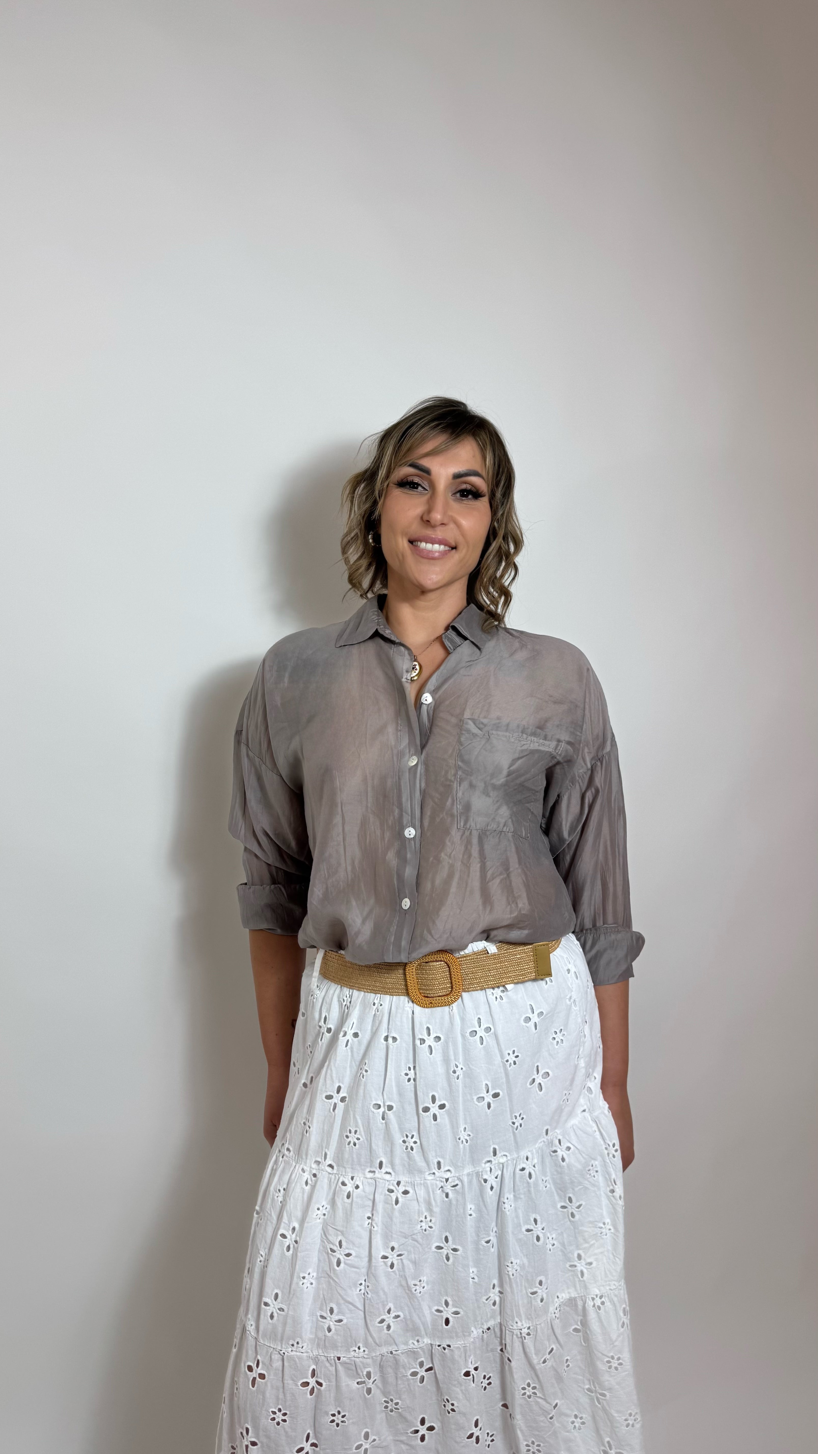 Camicia Soft Transparency Tortora