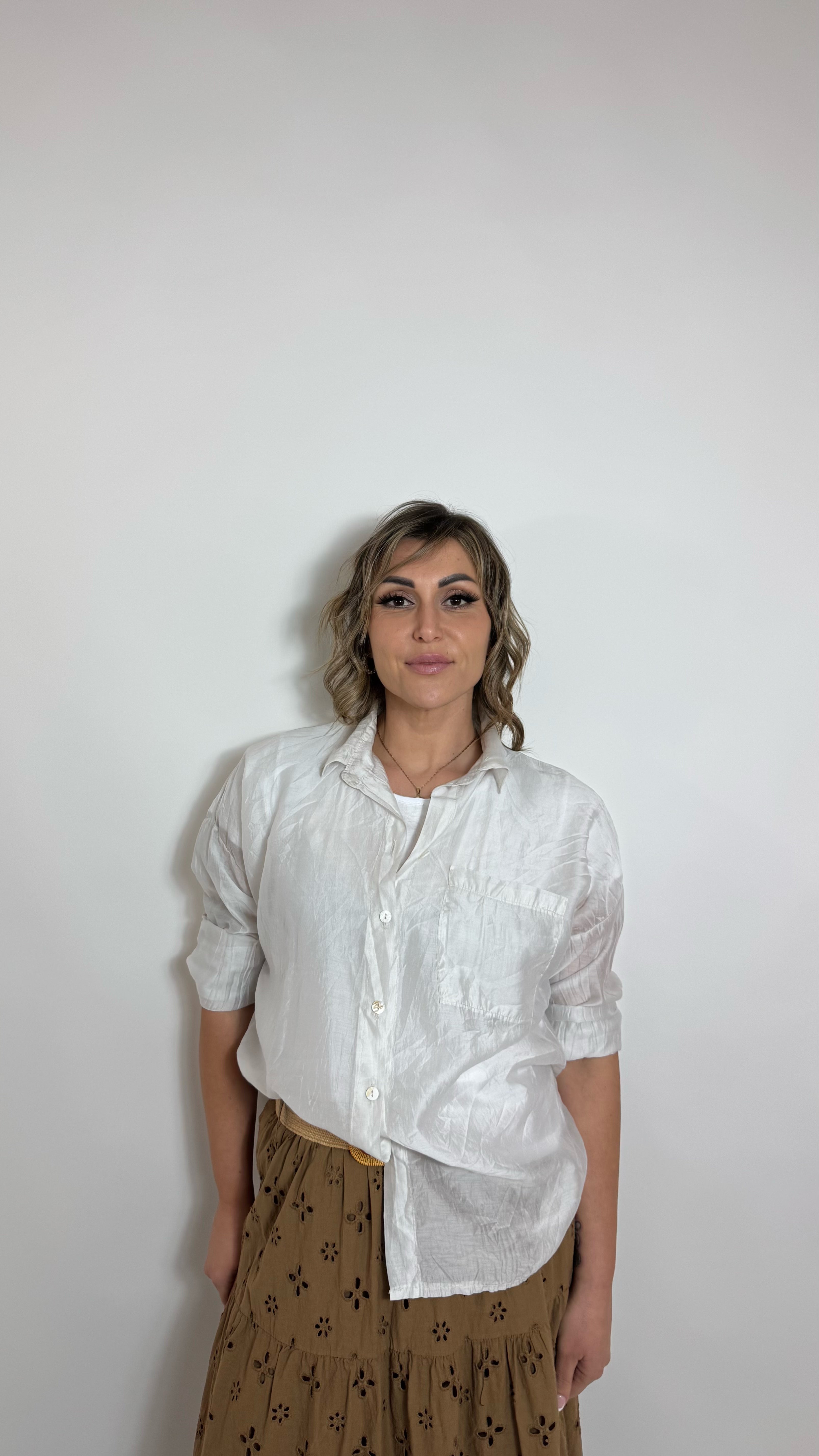 Camicia Soft Transparency Nude