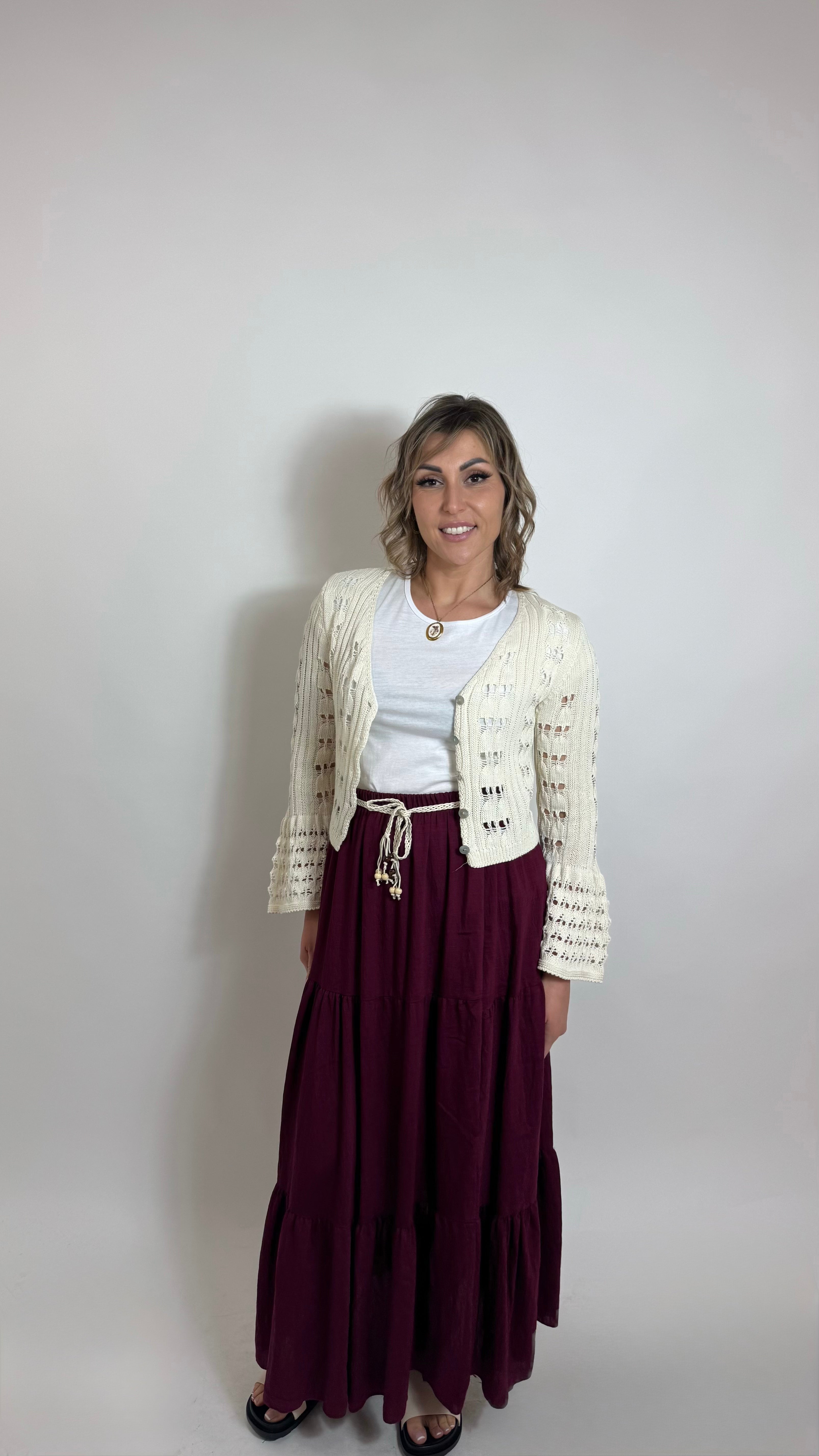 Gonna Balze Boho Bordeaux