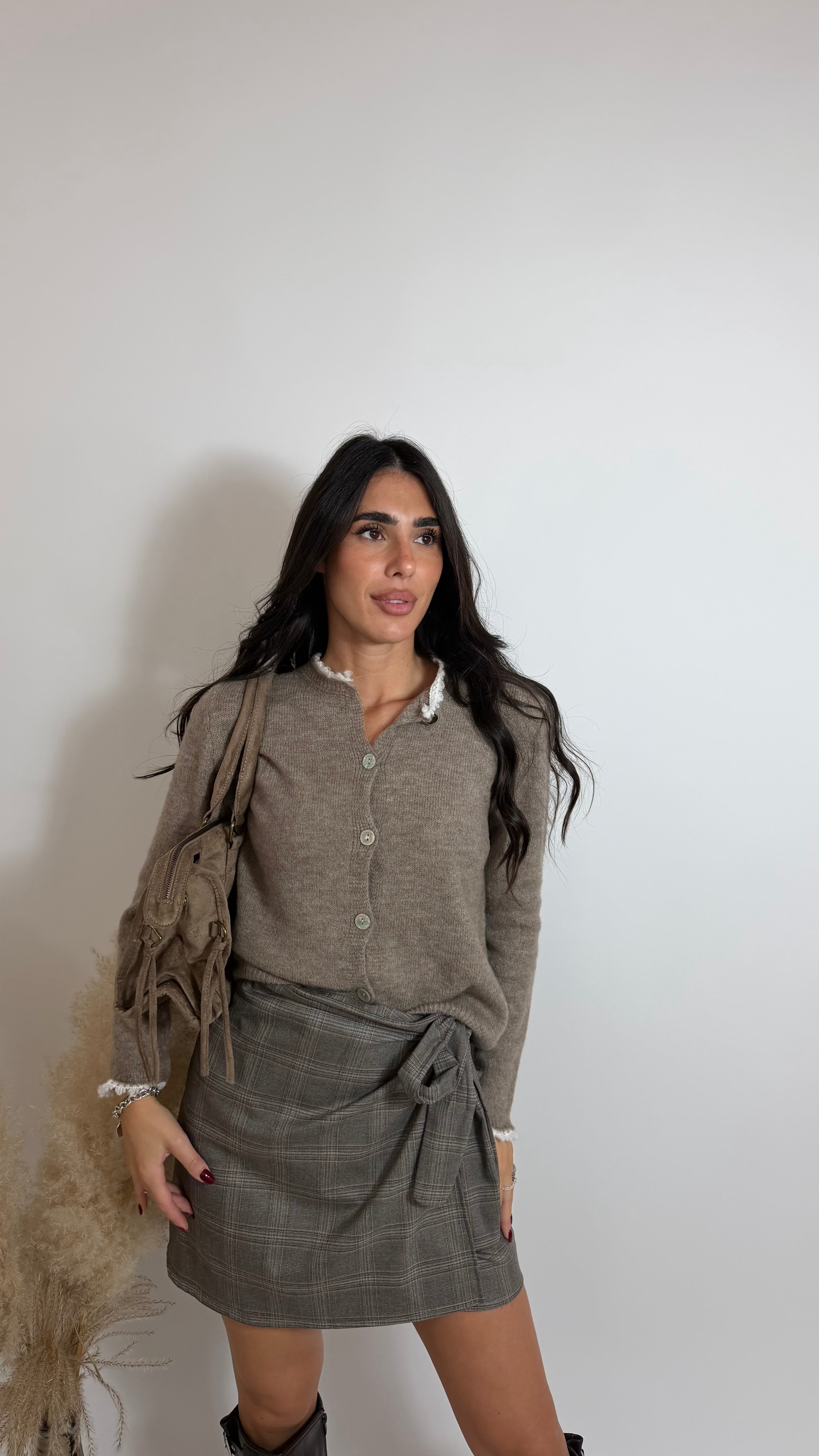 Cardigan Soft Queen Tortora