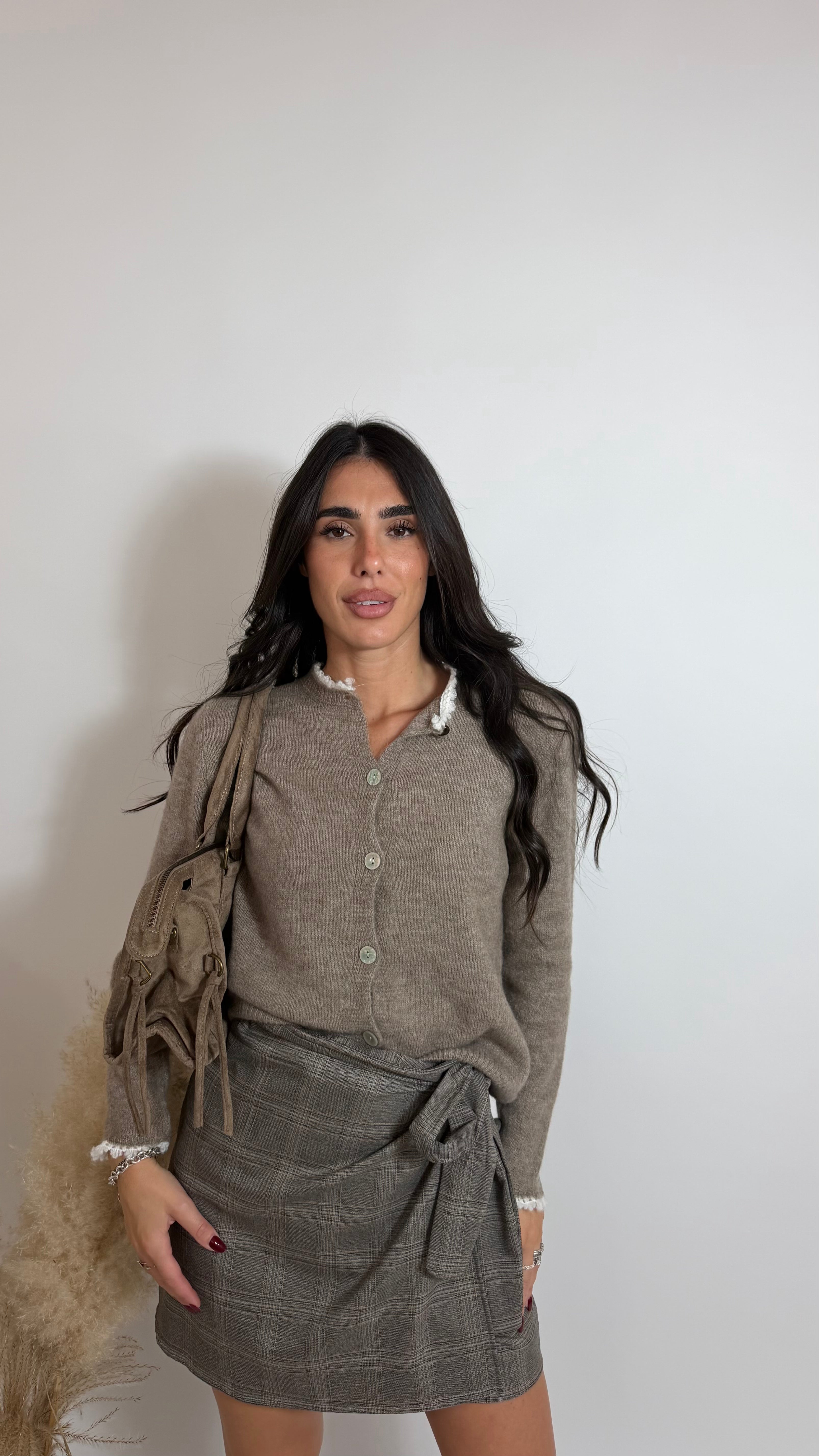 Cardigan Soft Queen Tortora