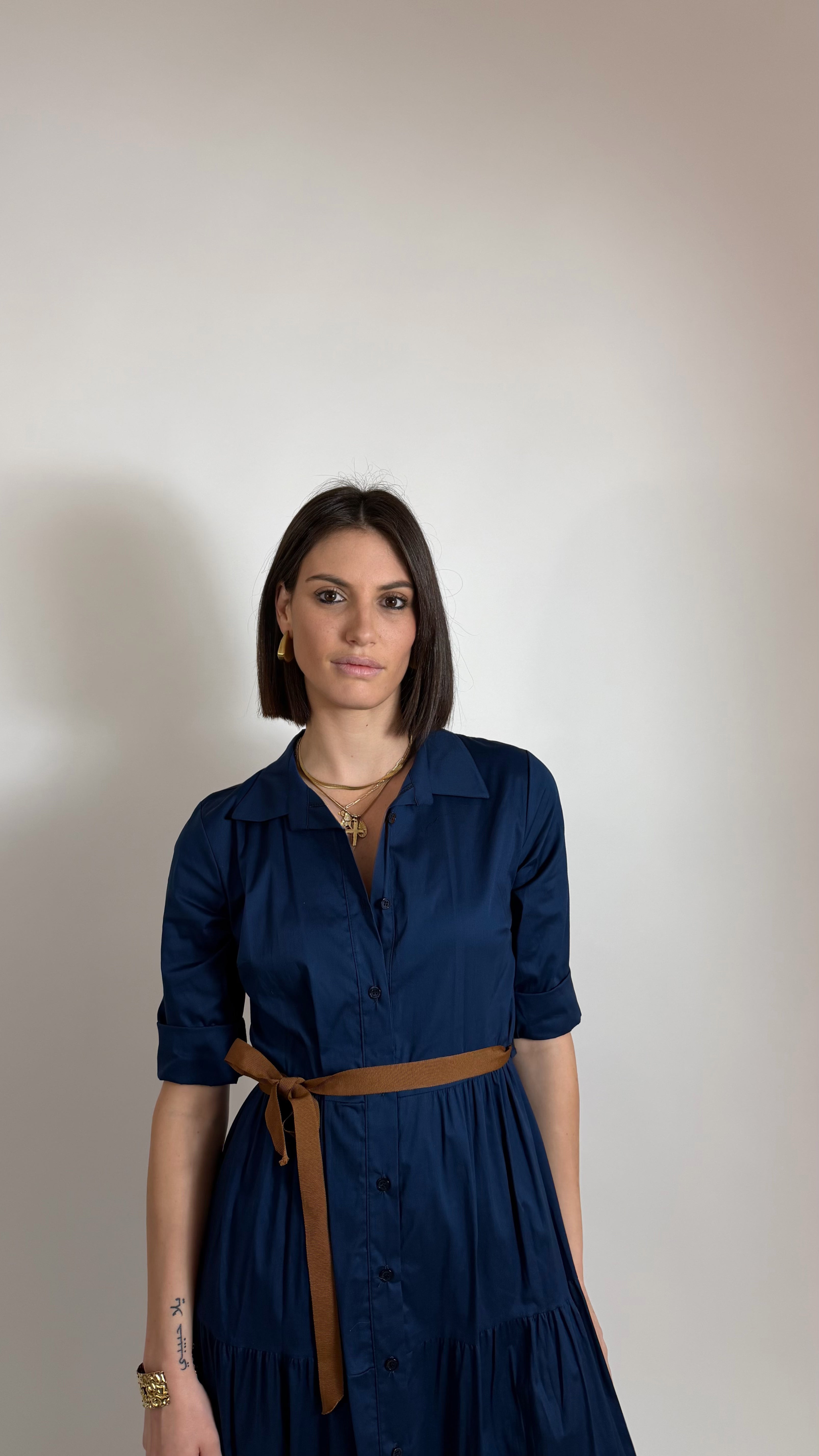 Maxi dress Chemisier Blu