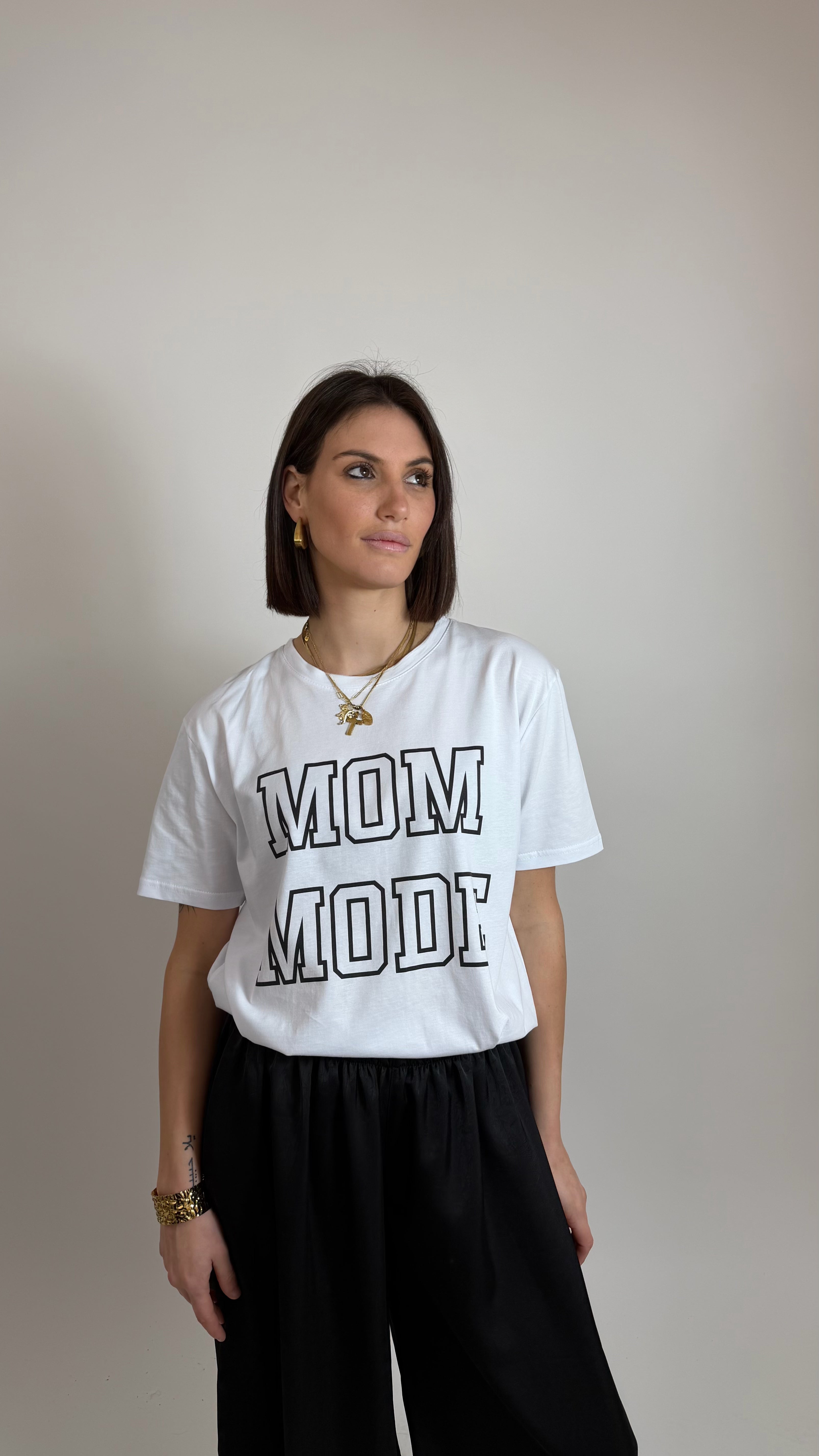 Pantalone simil raso Nero