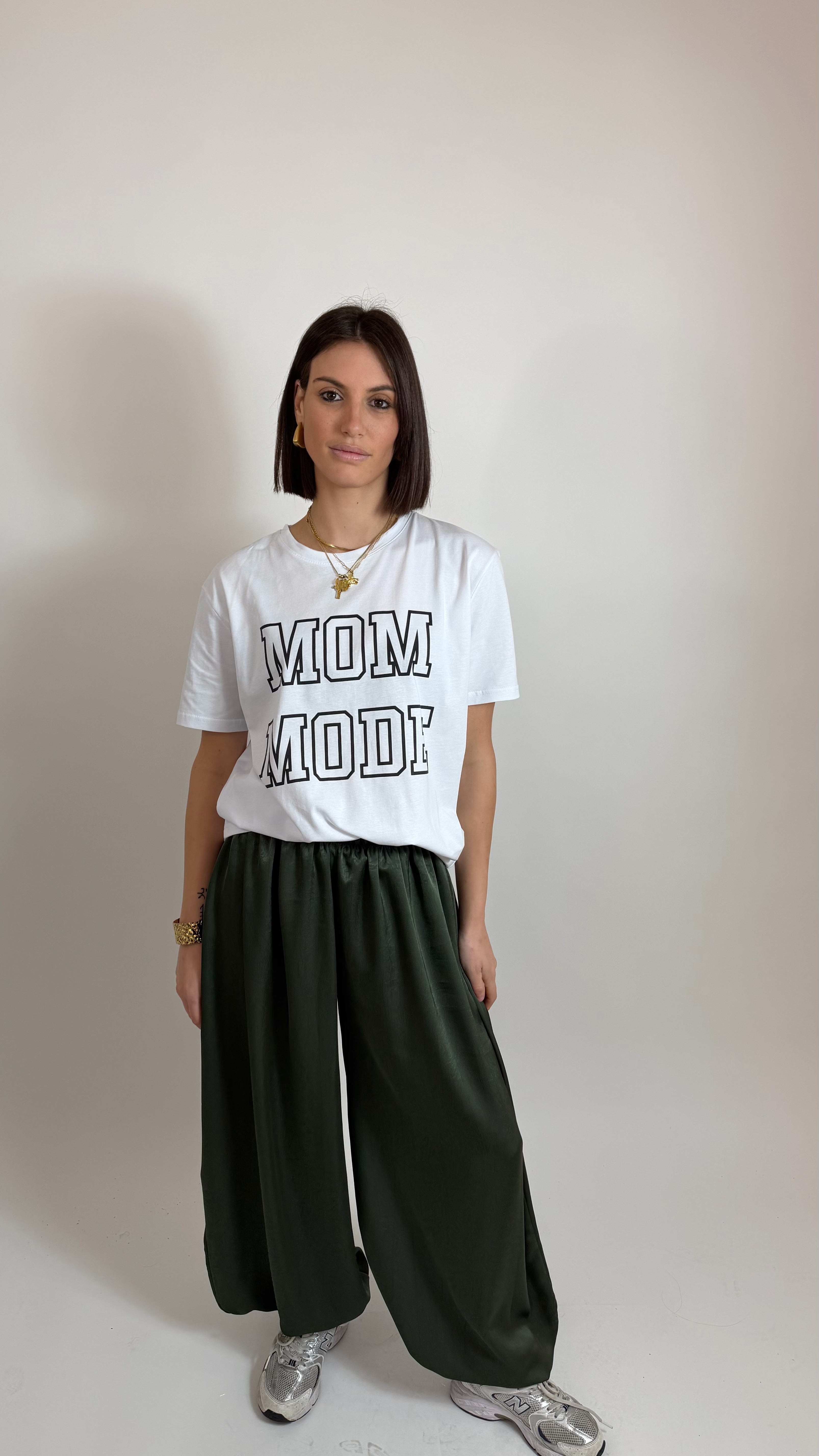 Pantalone simil raso Verde