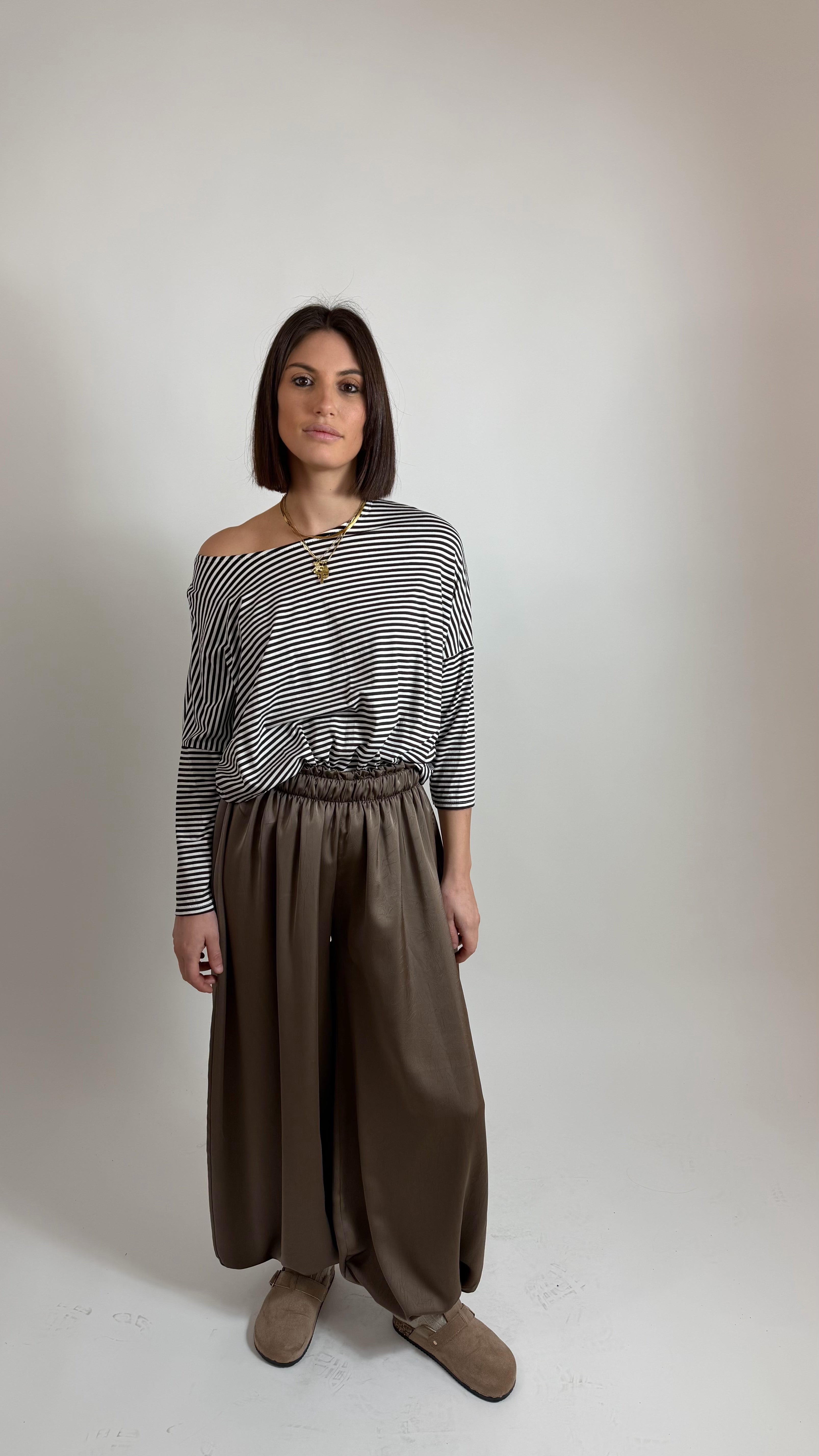 Pantalone simil raso Choco