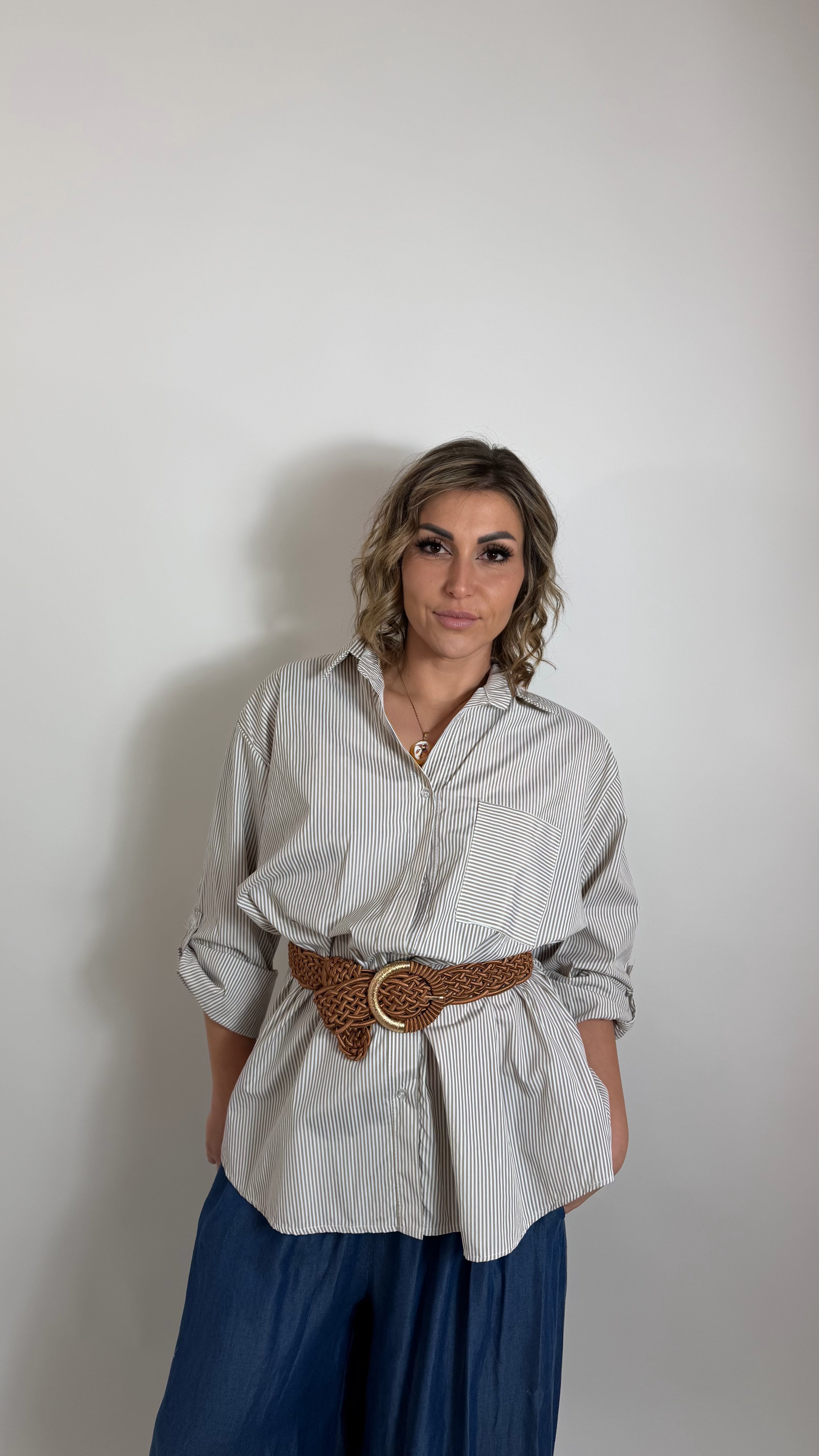 Camicia Stripes Beige